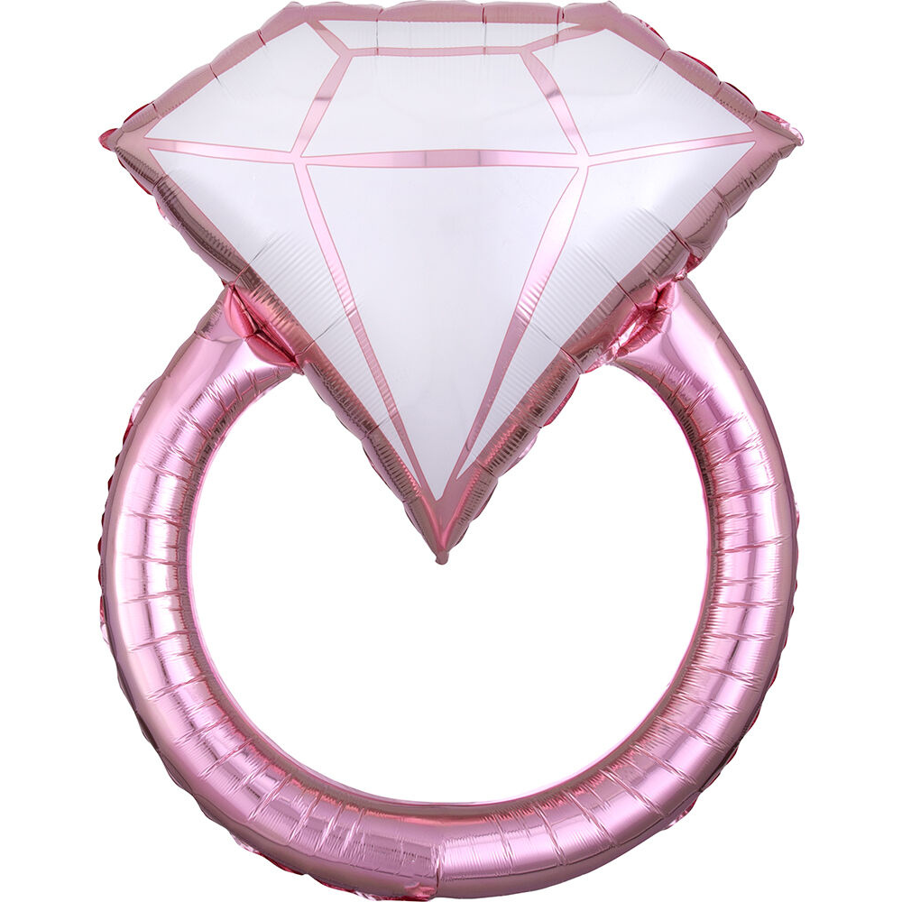 Mylar-Ba-1-11-.png 24" Blush Ring Balloon Pkg - Image 1