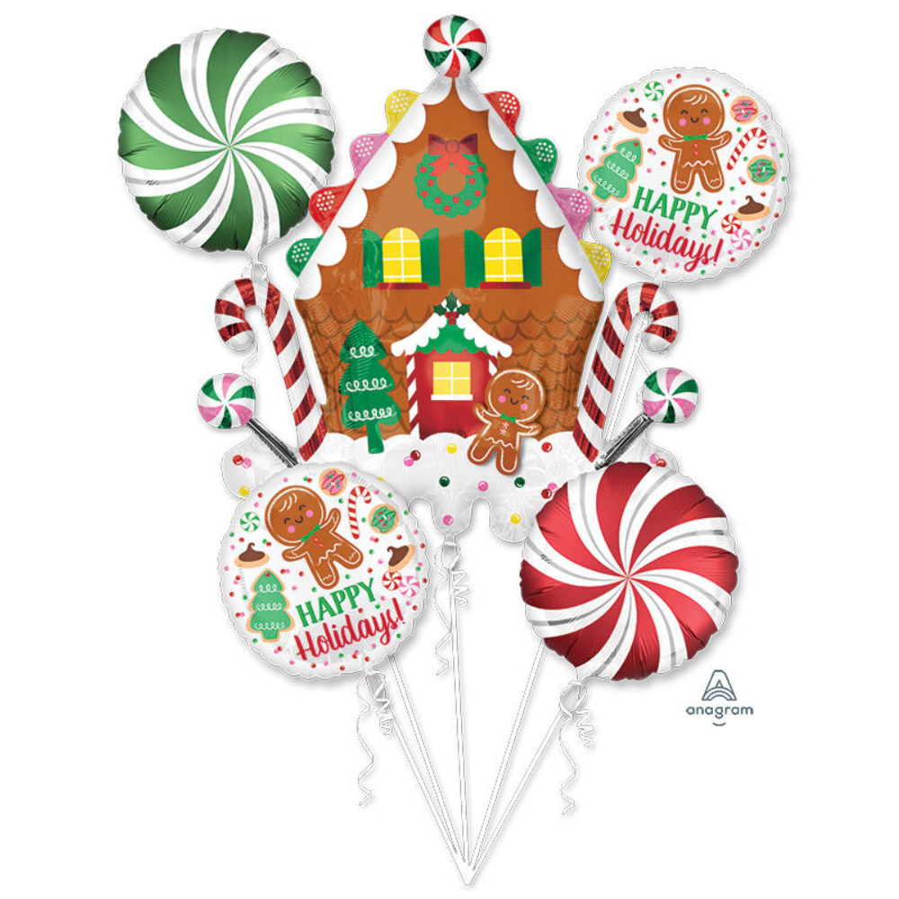 Mylar-Ba-1-2025-12-31T113711-172.png Bouquet Gingerbread House and Cookie Balloons - Image 1