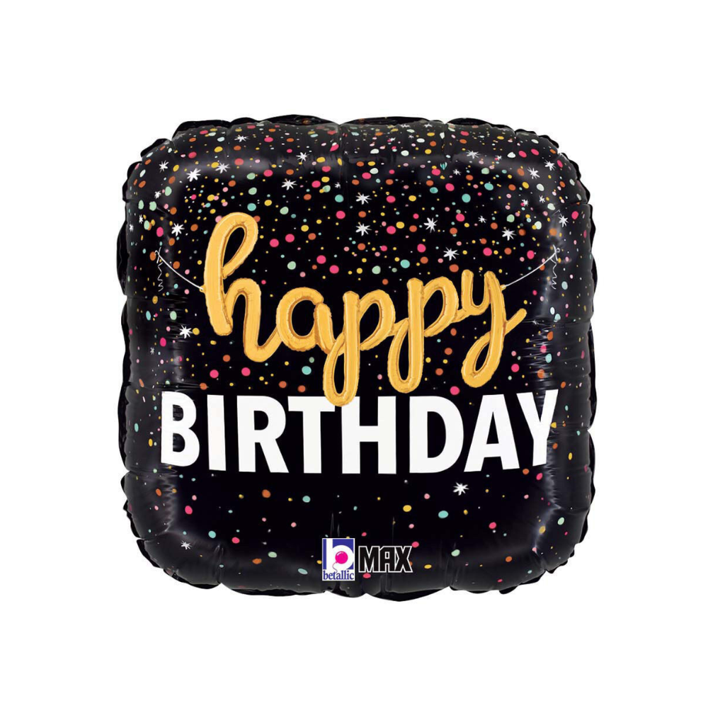 Mylar-Ba-1-42-.png 18" Birthday Script Confetti Balloon - Image 1