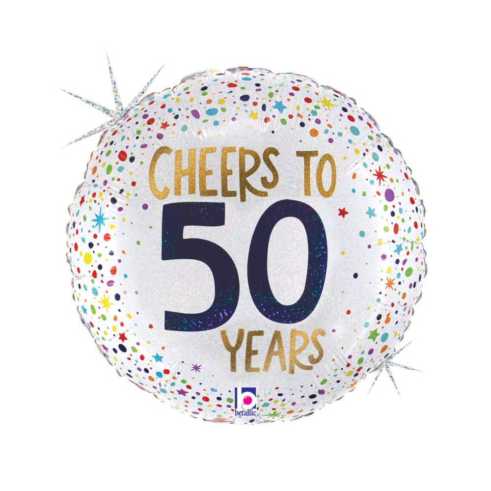 Mylar-Ba-1-54-.png 18" Cheers to 50 years balloon - Image 1