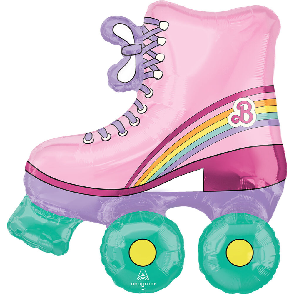 Mylar-round-1-38-.png 30" BARBIE ROLLER SKATE BALLOON SHAPE PKG - Image 1