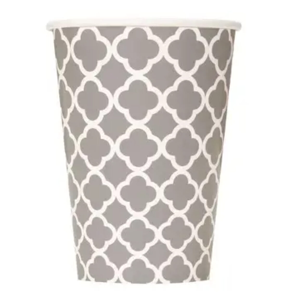 Silver Quatrefoil 12oz Cups 6ct.