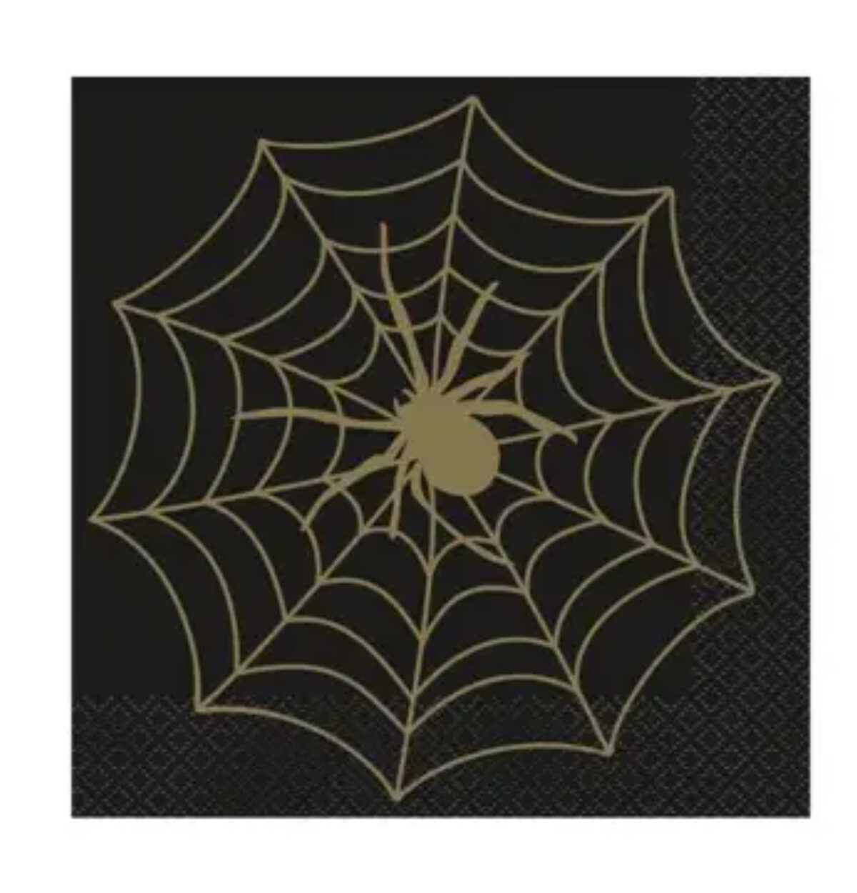 Black & Gold Spider Web Lunch Napkins 16ct.