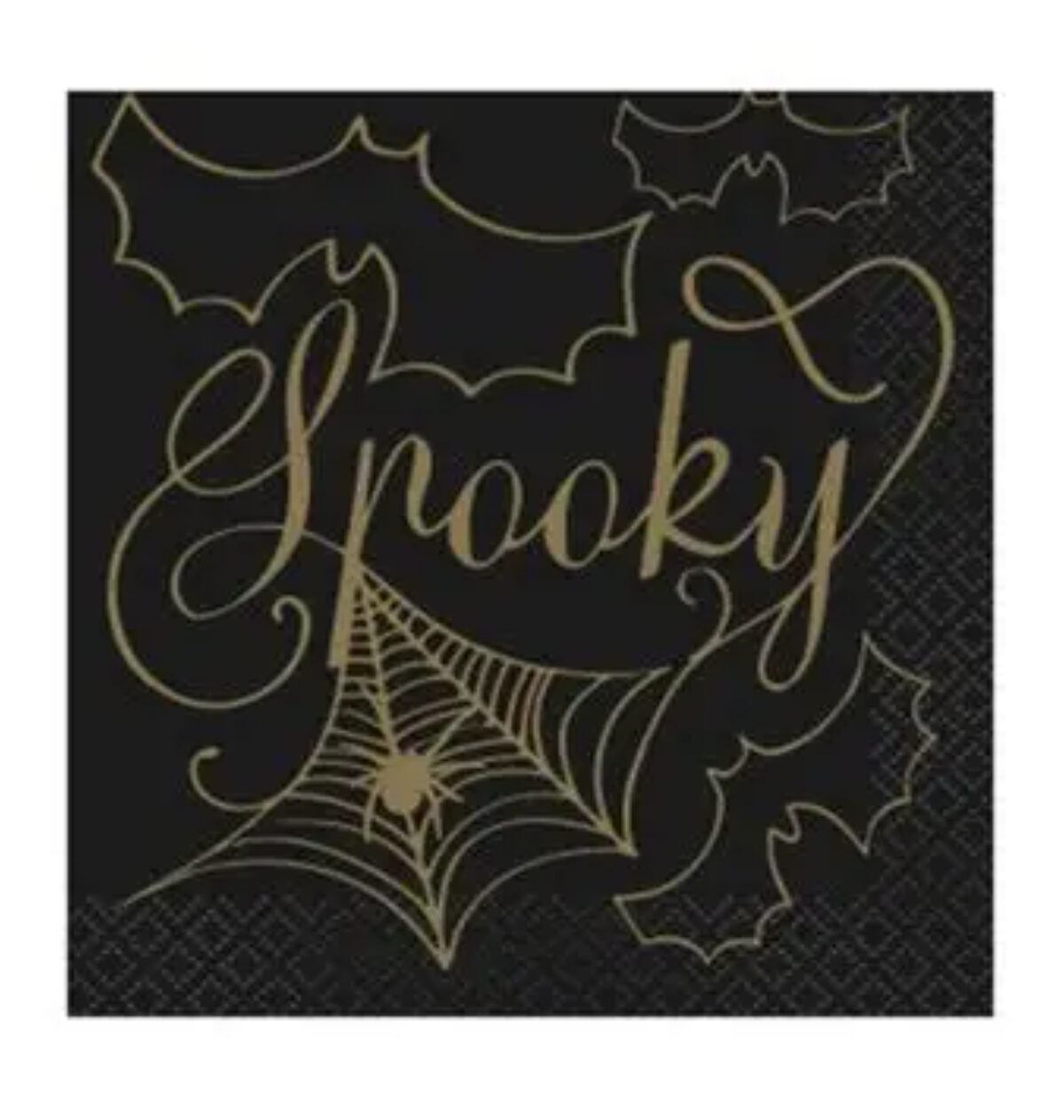 Black & Gold Spider Web Beverage Napkins 16ct.