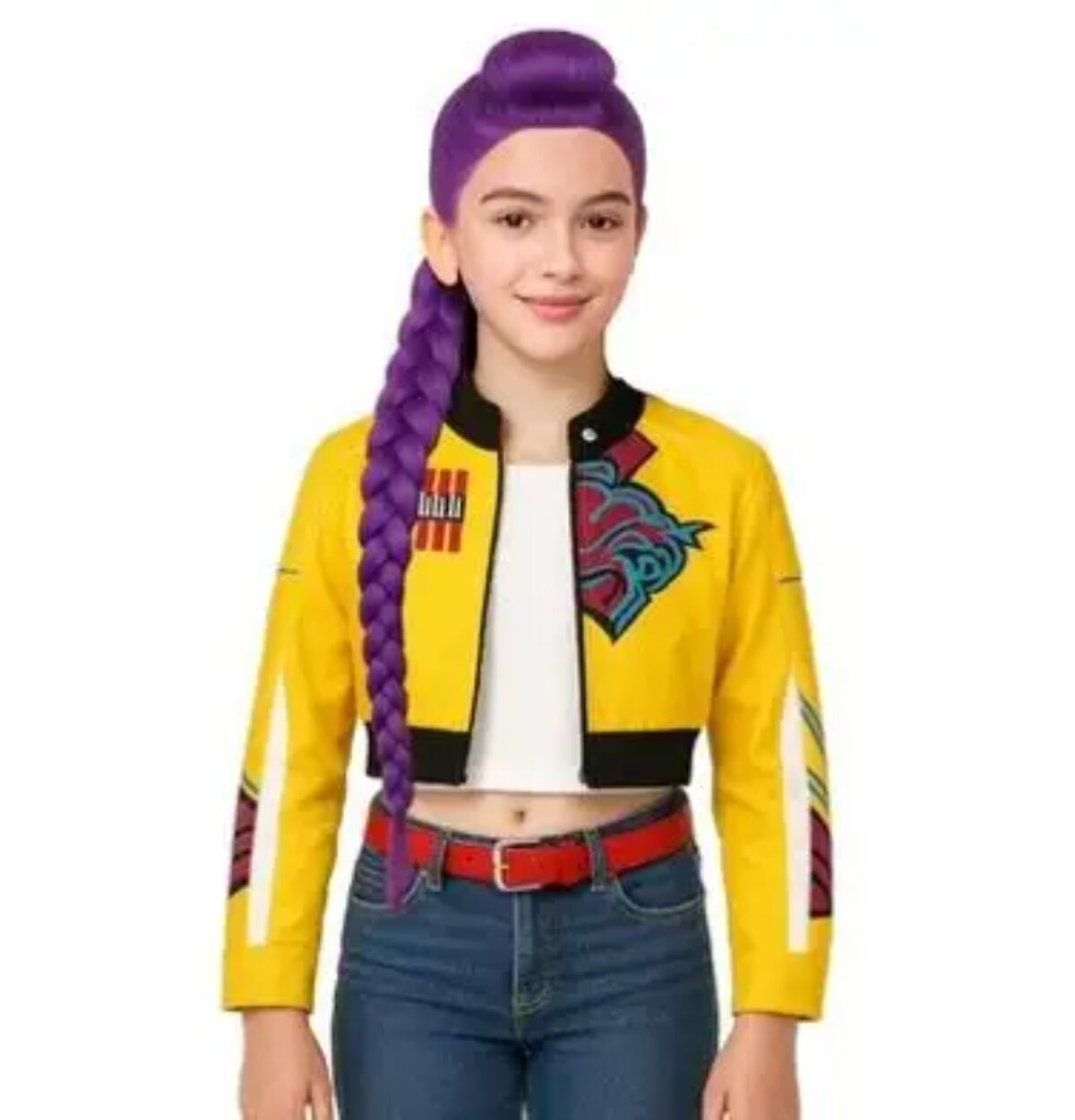 YELLOW KPOP ANIME HUNTER STAR JACKET GIRLS MEDIUM