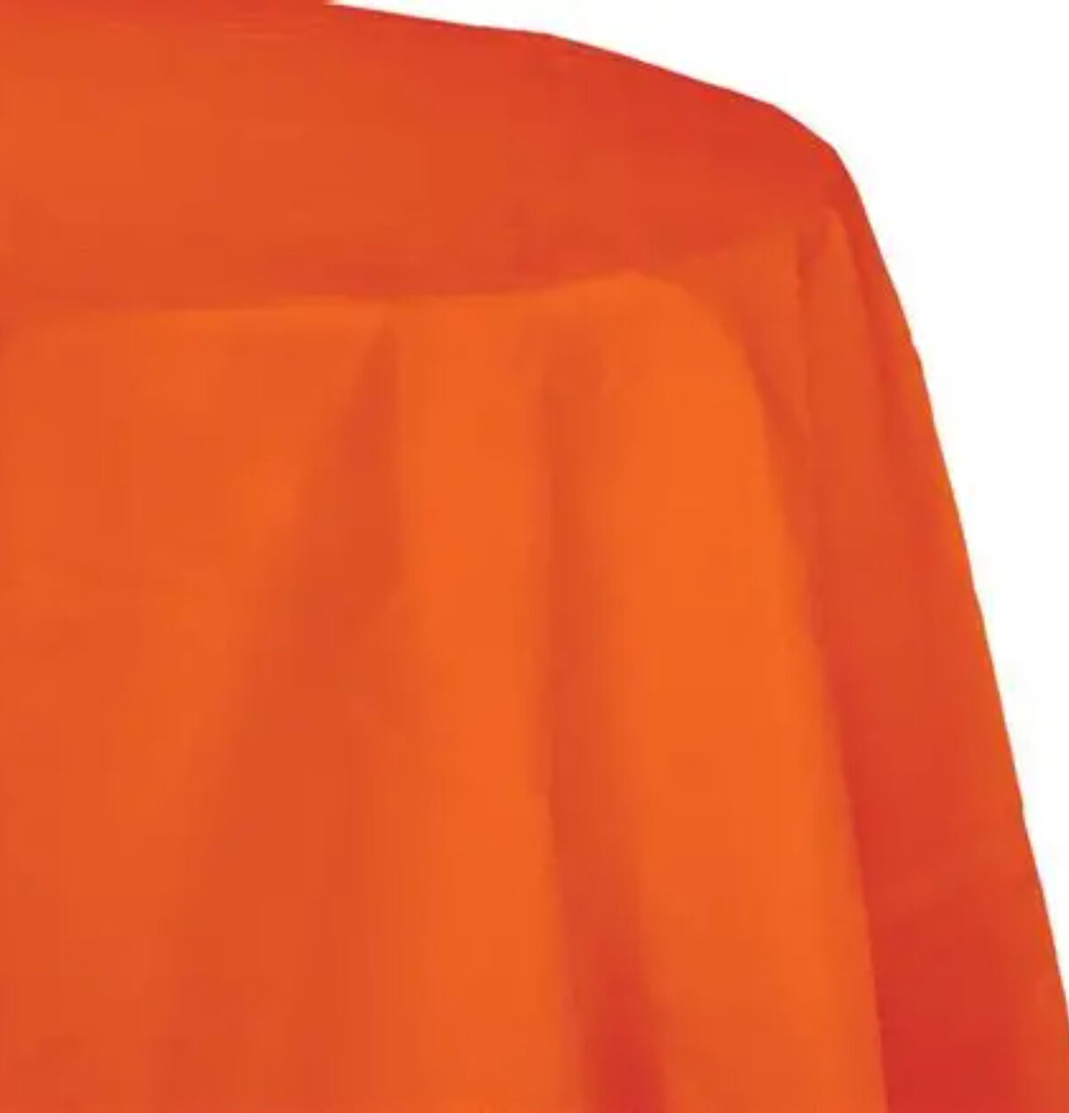 Pumpkin Orange Solid Rectangular Plastic Table Cover 54" x 108"