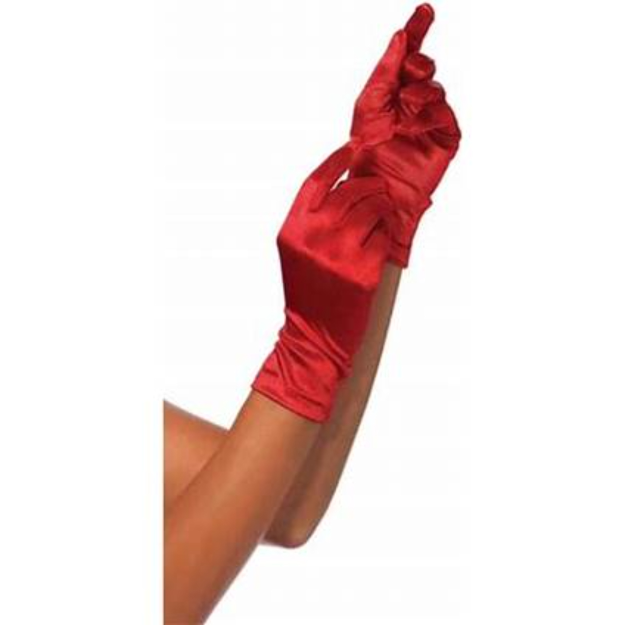 OPHS-3.jpg Red Satin Wrist Length Costume Gloves (One-Size) - Image 1