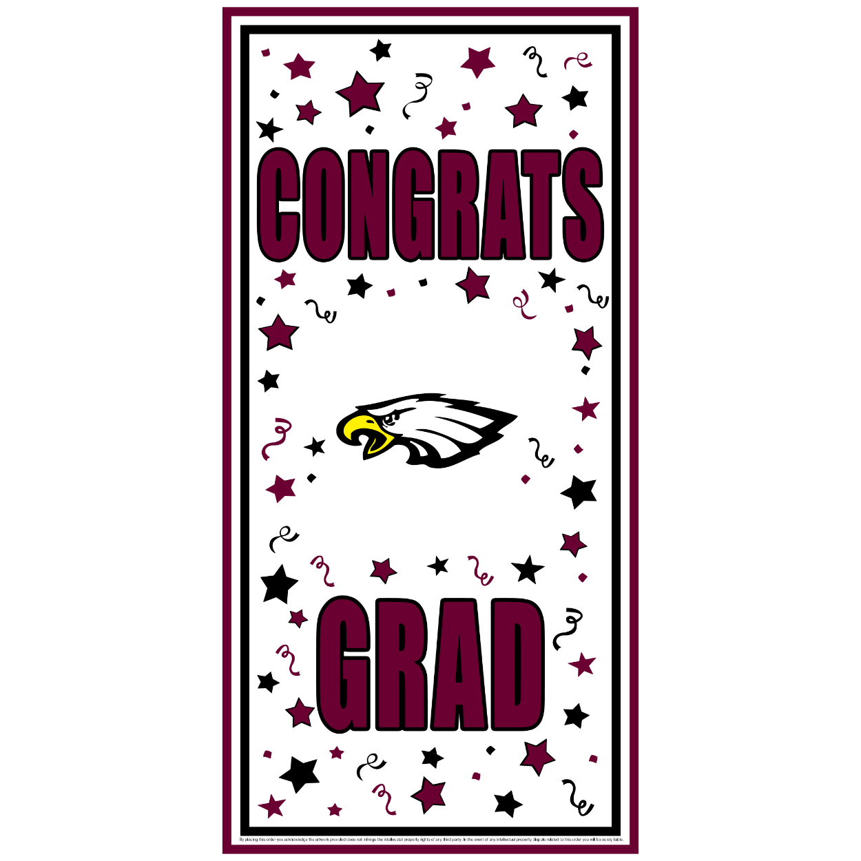 P-Congrats-Grad-Door-Cover_r00001_p001.jpg BRANDON School Spirit Congrats Grad Door Cover - Image 1