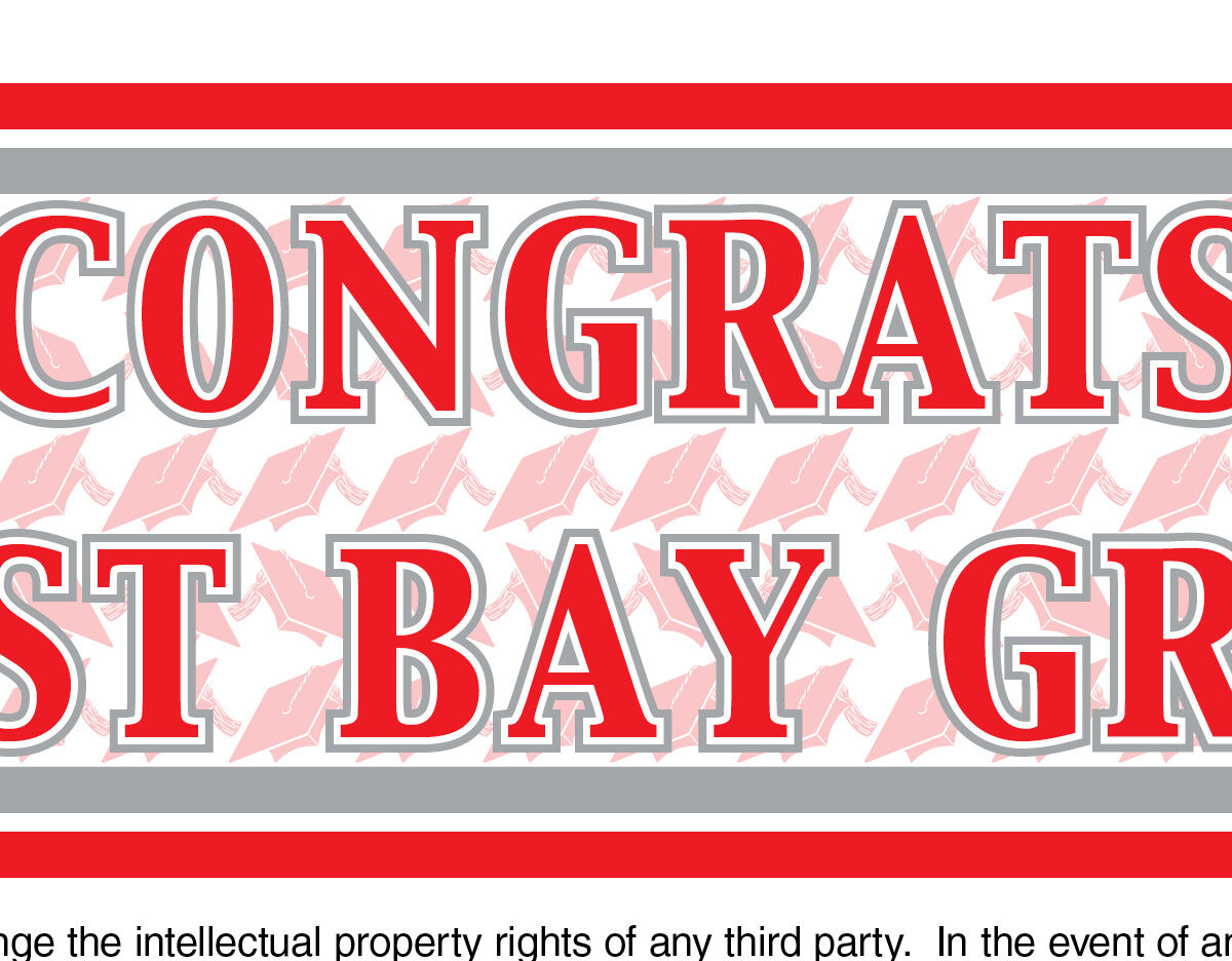 EAST BAY High School Grad Banner 12"x60"