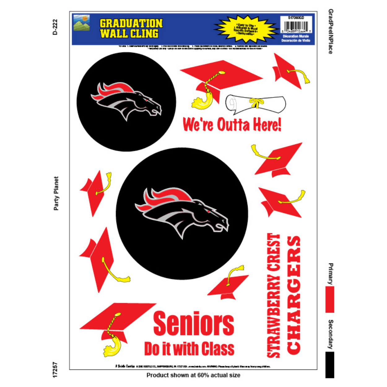 PD-222-Single_r00001_p001.jpg STRAWBERRY CREST Grad Peel'N Place Wall Clings - Image 1