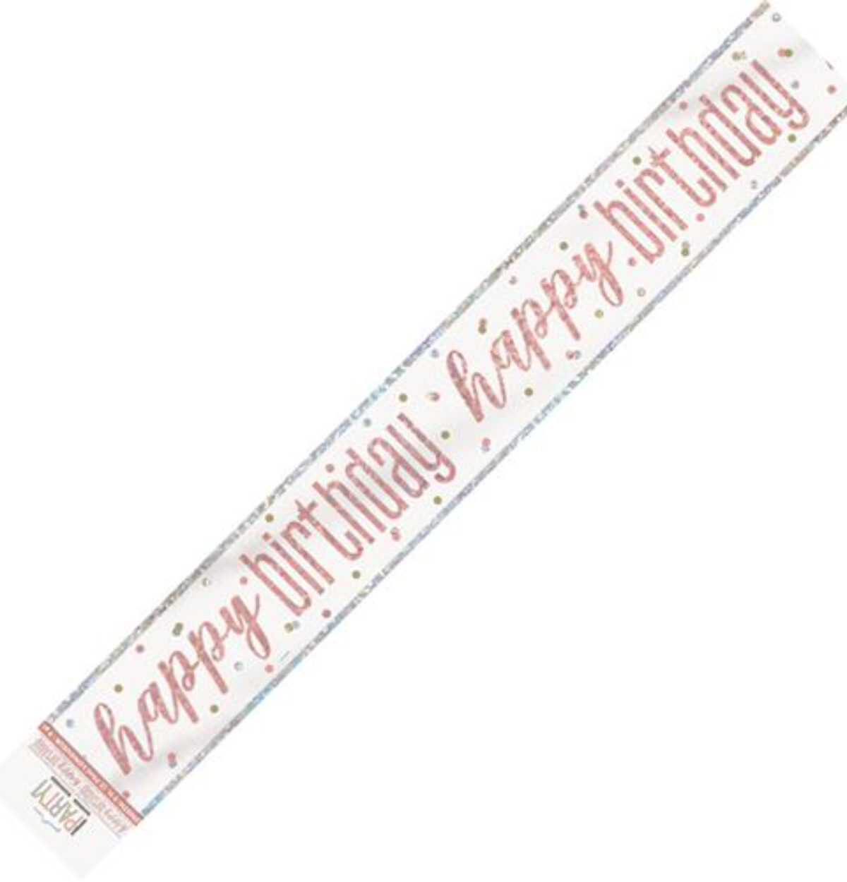 GLITZ ROSE GOLD HAPPY BIRTHDAY PRM BANNER 9FT.