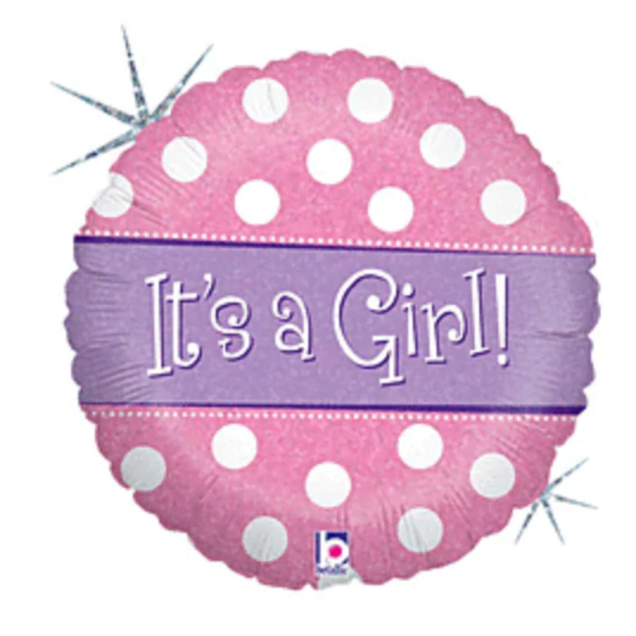 ScreenShot2020-11-01at10-36-26AM_2048x.jpg 18" Spots Dots Baby Girl Holo Balloon #297 - Image 1