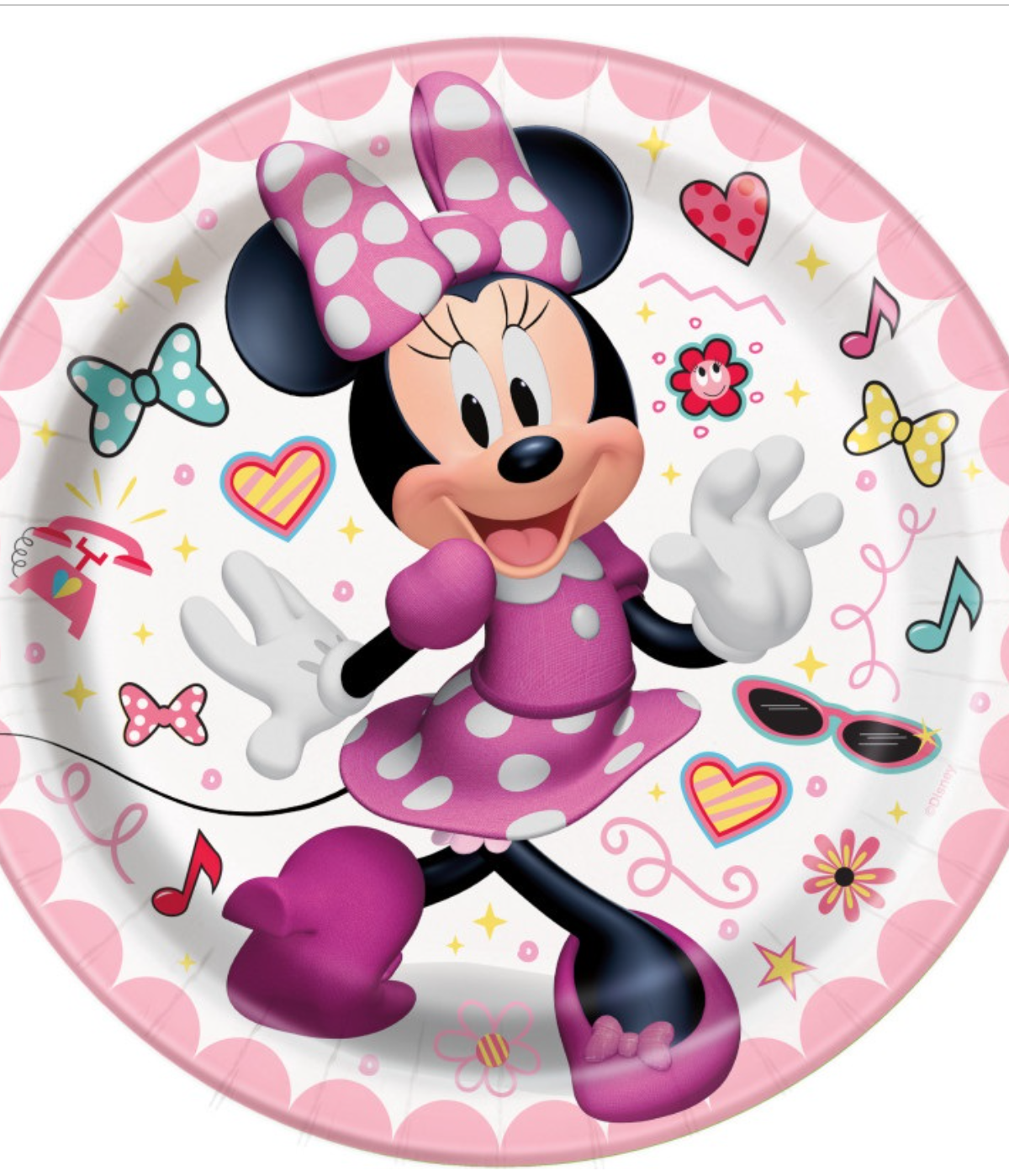 Disney Minnie Mouse Round 7" Dessert Plates 8ct.