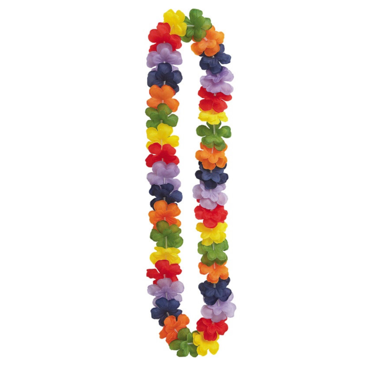 RAINBOW FLOWER LEI 40"