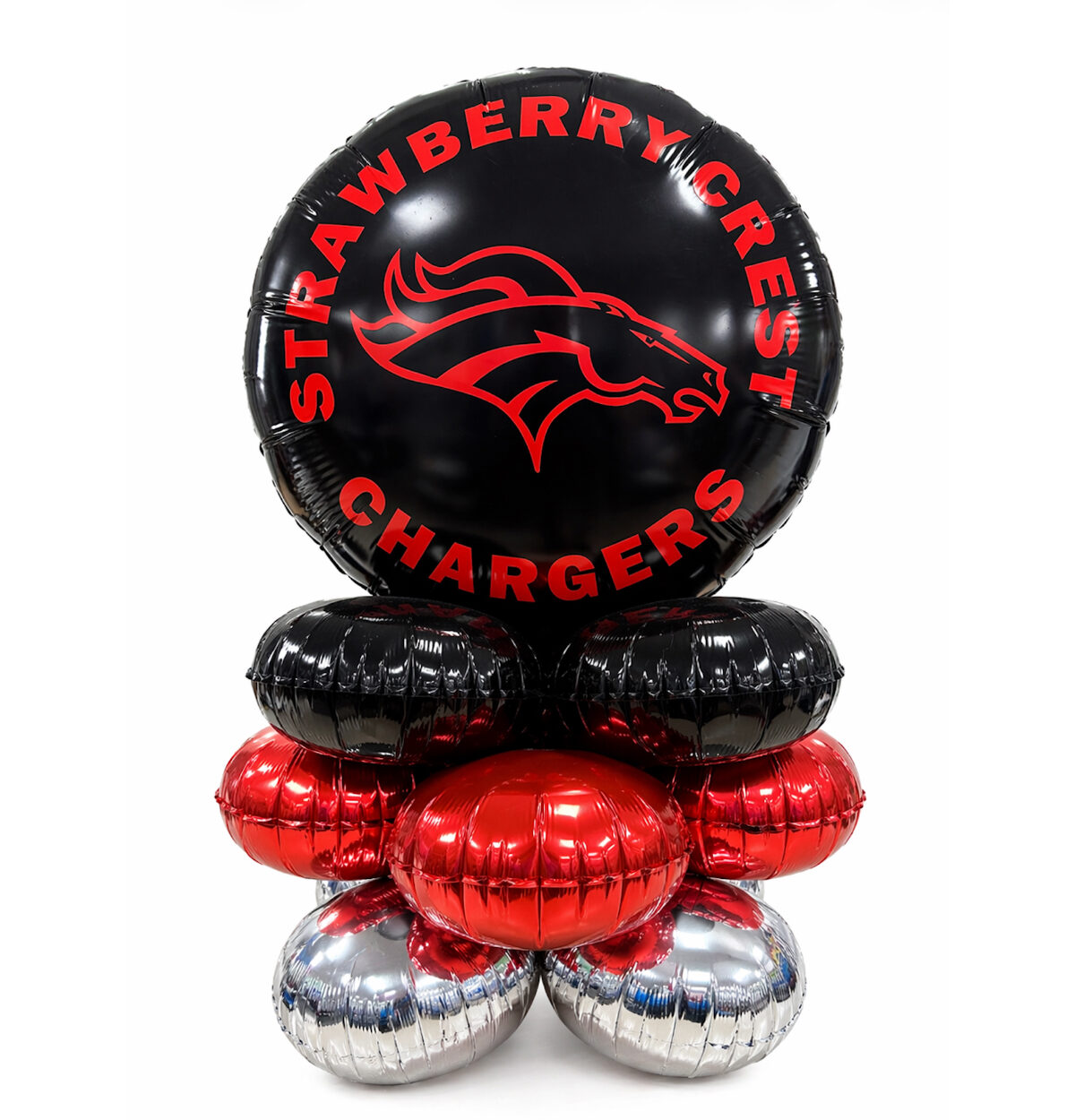 Strawberry Crest High School Mylar Centerpiece