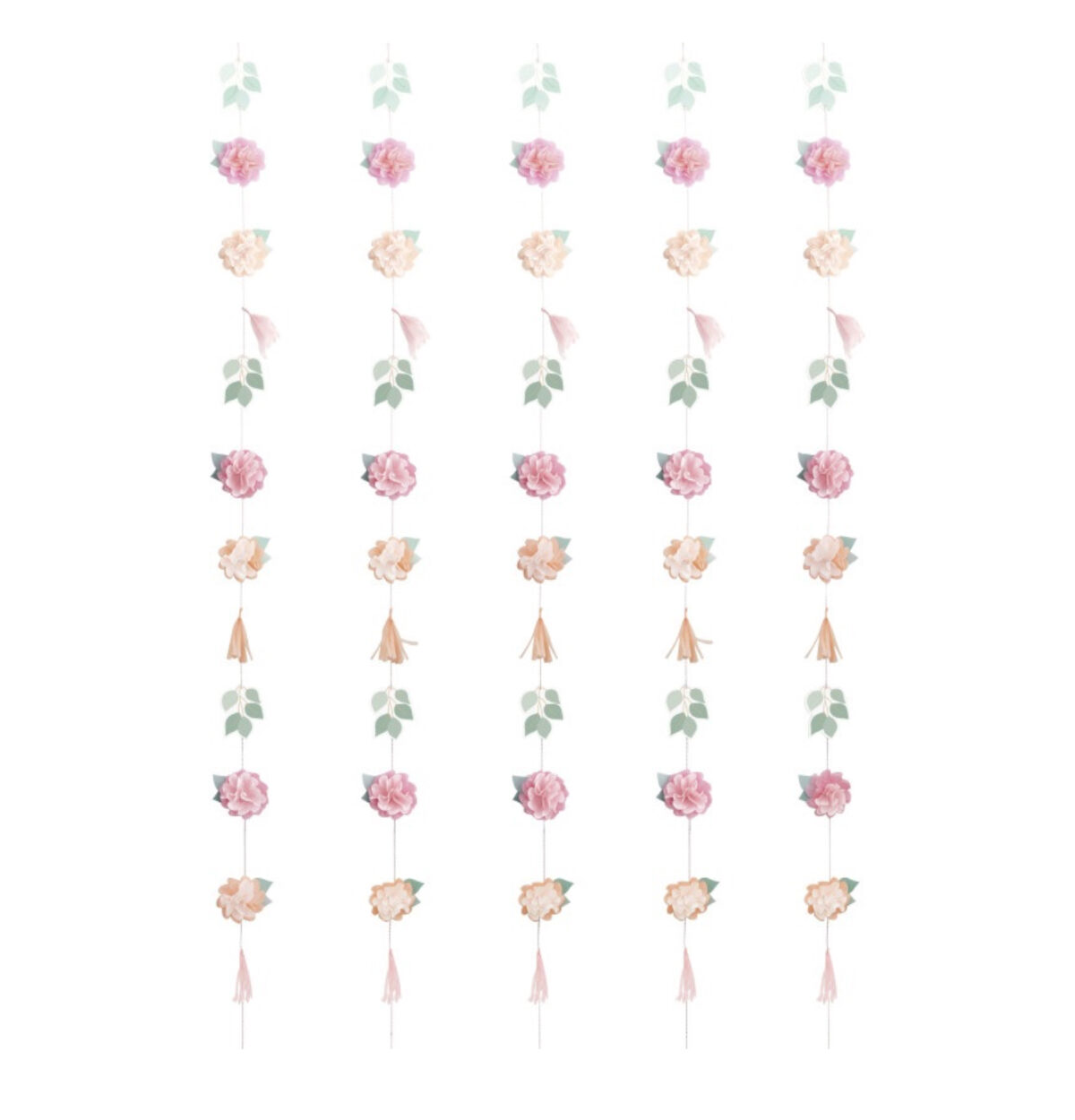 Flower & Tassel Garland Photo Backdrop Kit