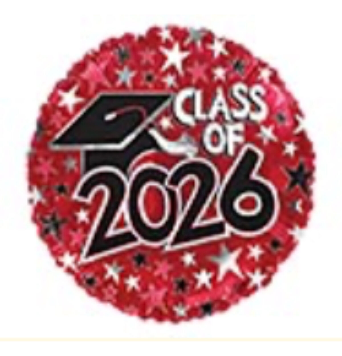 17" CLASS OF 2026 RED BALLOON
