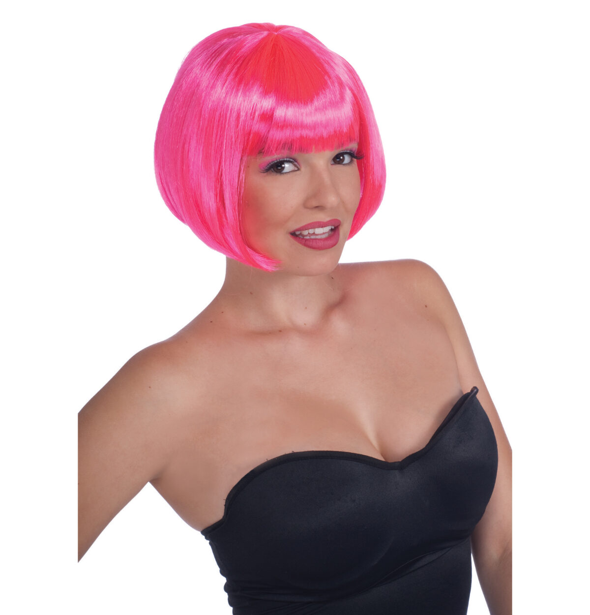 Neon Bob Wig - Pink