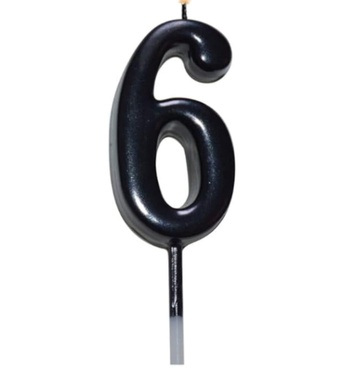 NUMBER CANDLE BLACK 6