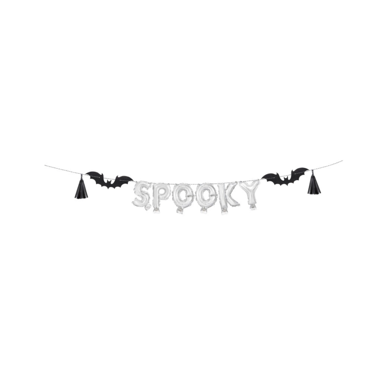 Screenshot-2026-06-30-at-9-25-39-PM-1.jpg Spooky Halloween Foil Letter Balloon Banner Kit with Foil Tassels & Bat - Image 1