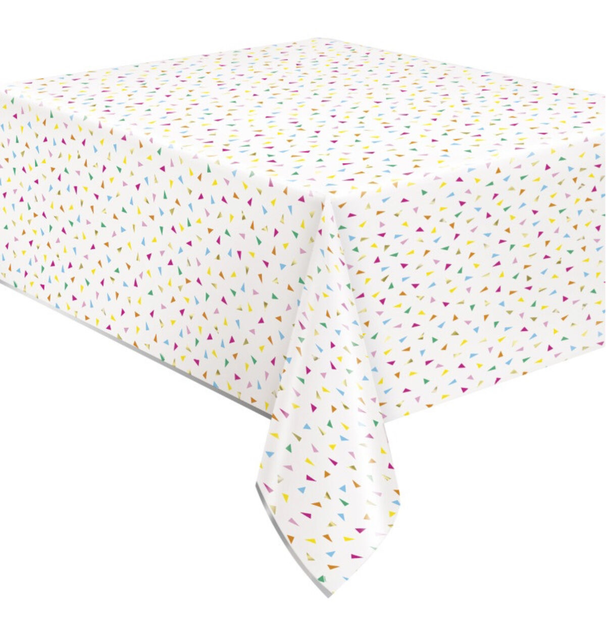 Bright Triangle Birthday Rectangular Foil Table Cover 54" x 84"