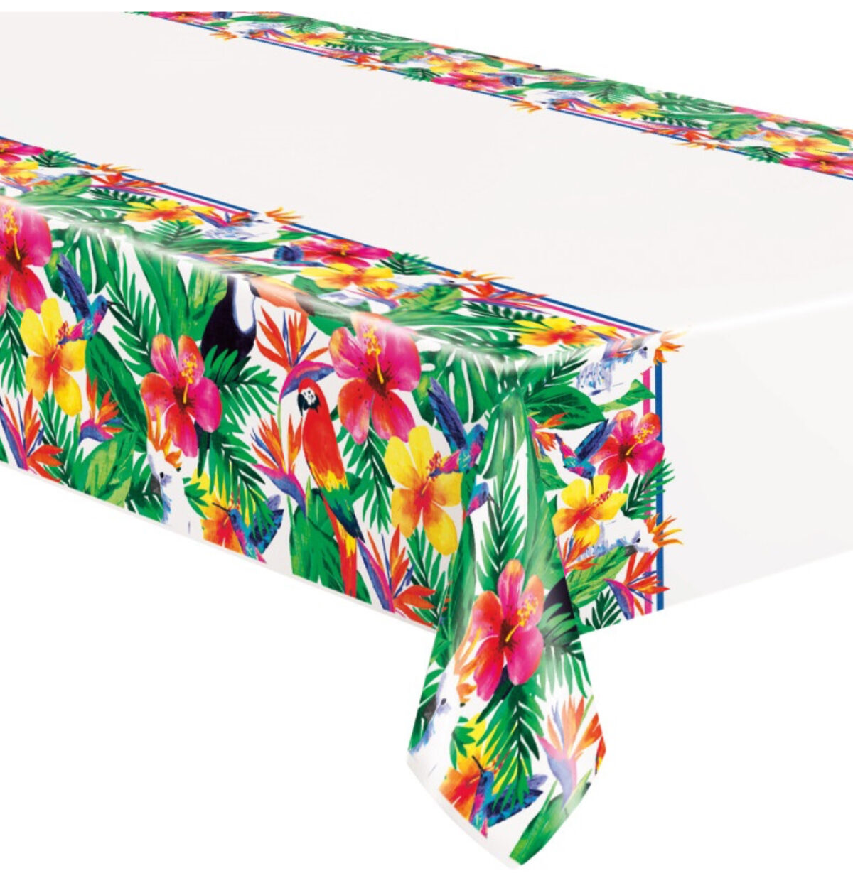 Palm Tropical Luau Rectangular Plastic Table Cover 54" x 84"