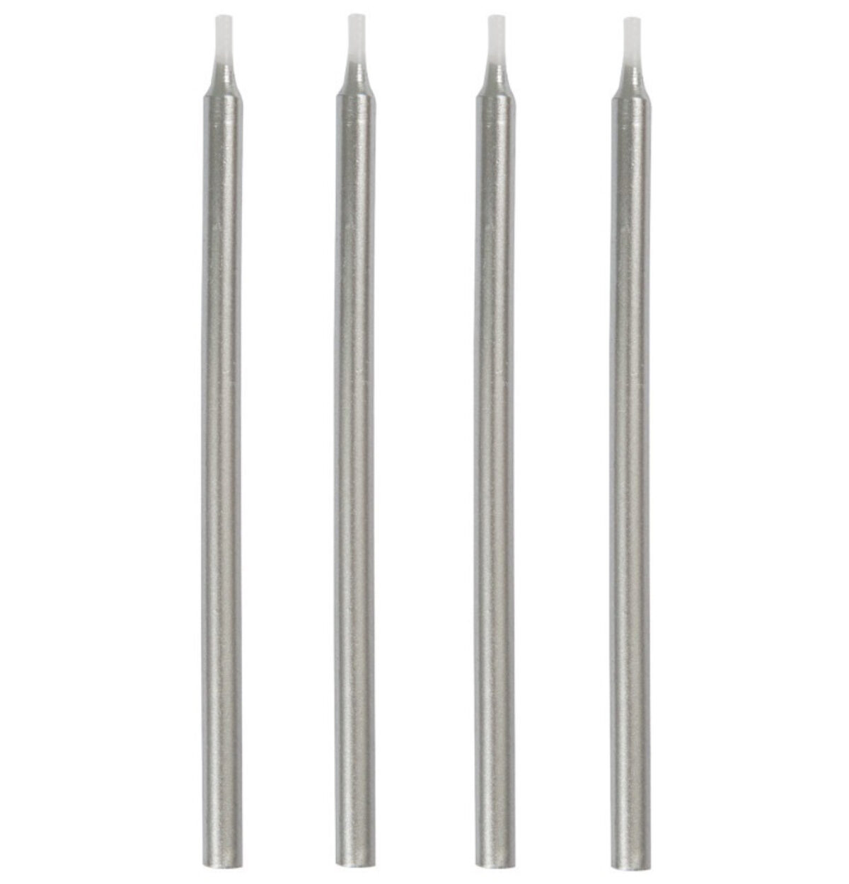 Silver Birthday Candles 12ct.