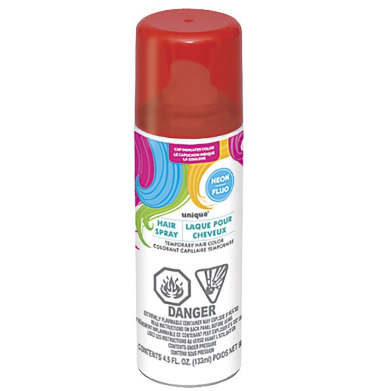 Neon Hair Spray Red