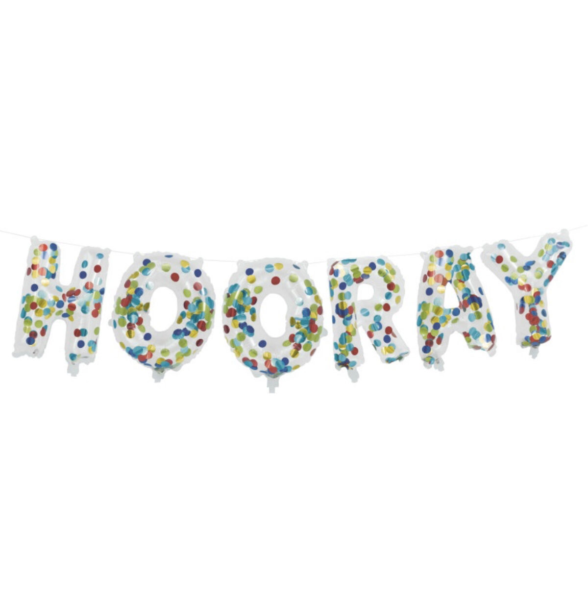 Clear Confetti Filled Letter Balloon Banner Kit