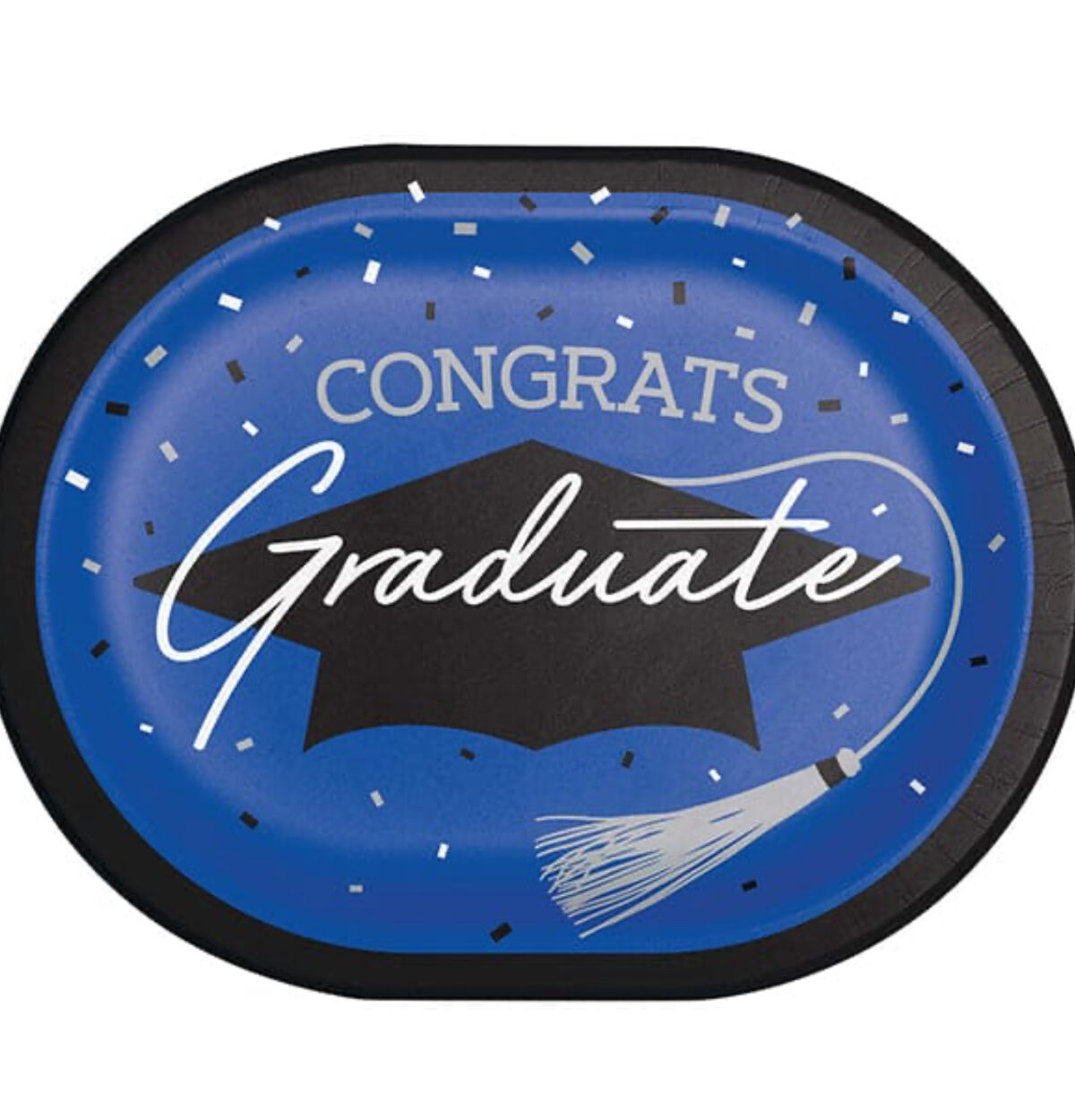 SCHOOL SPIRIT COBALT OVAL PLATTER RTK 8CT.