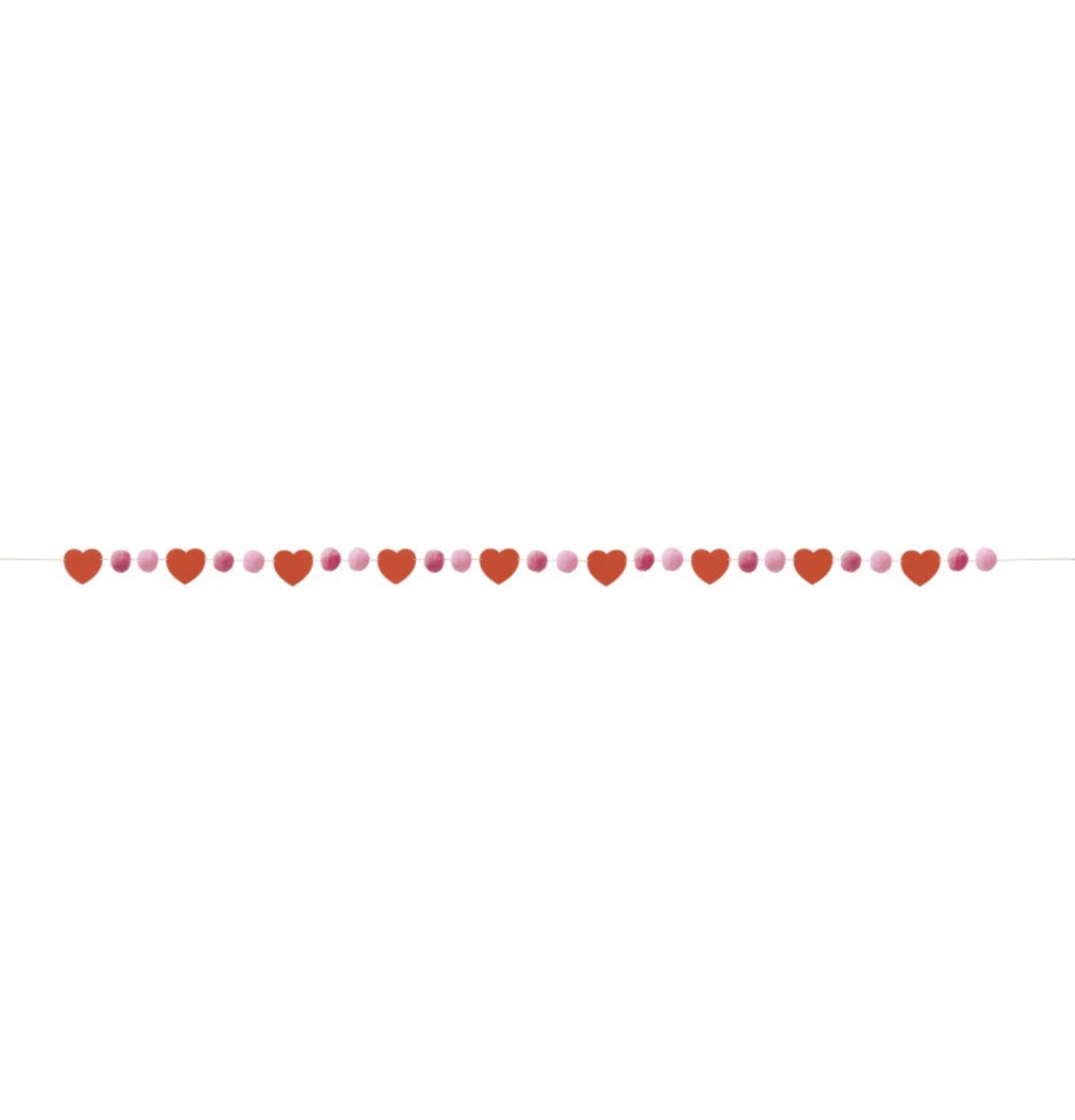 Felt Hearts Pom Pom Garland 10ft.