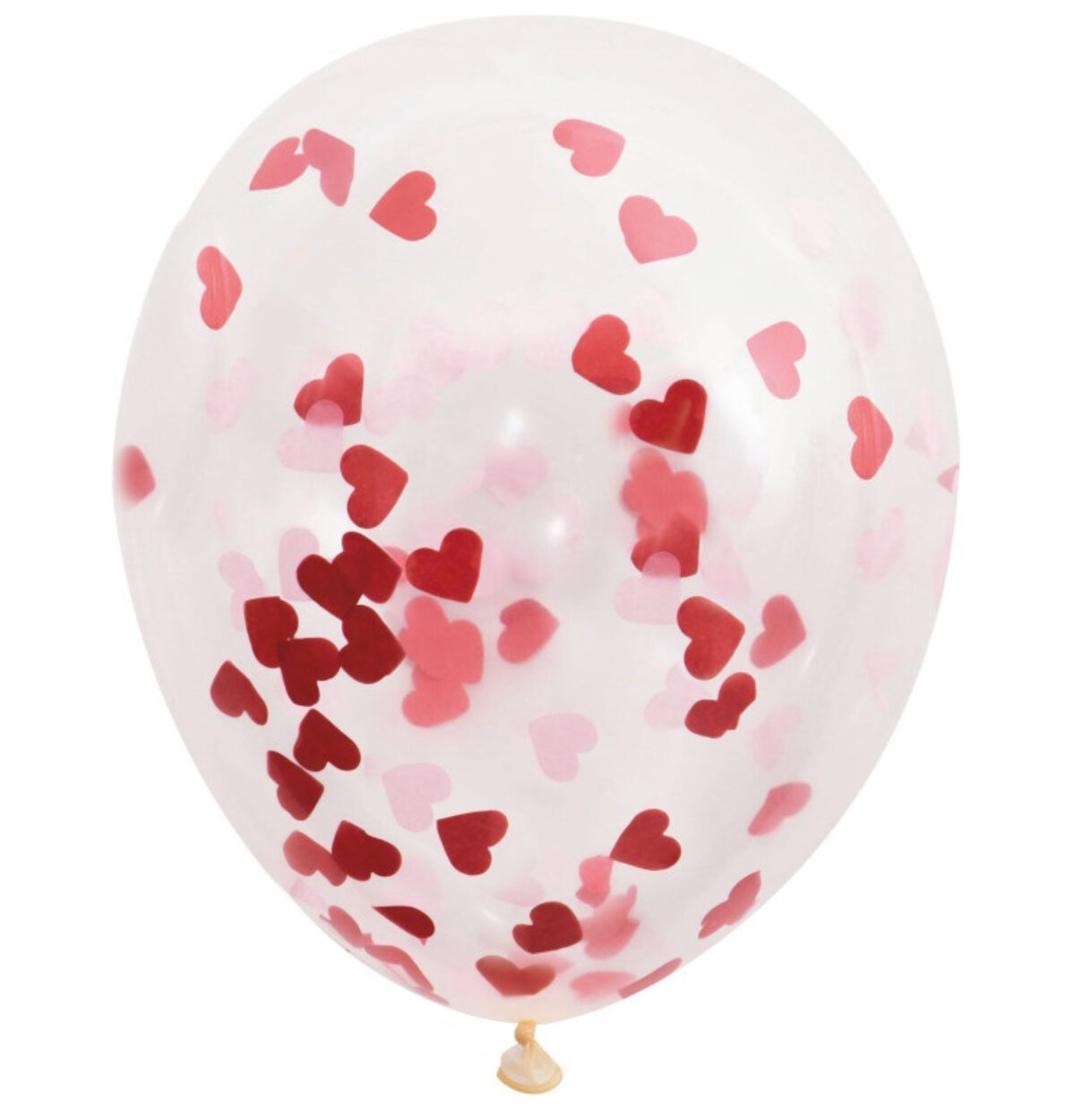Clear Latex Balloons with Heart-Shaped Confetti 16"  5ct. - Pre-Filled
