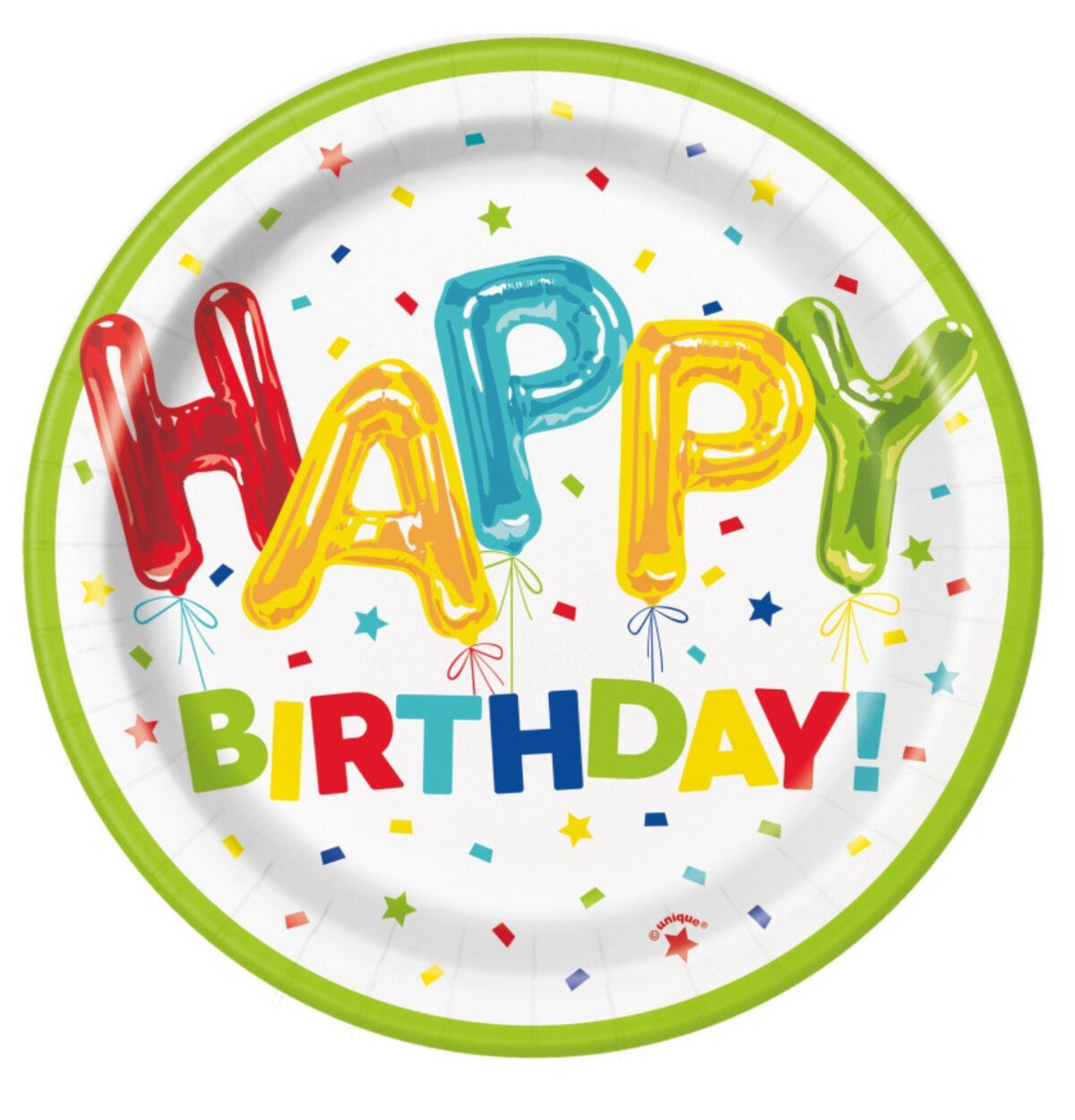 Happy Balloon Birthday Round 7" Dessert Plates 8ct.