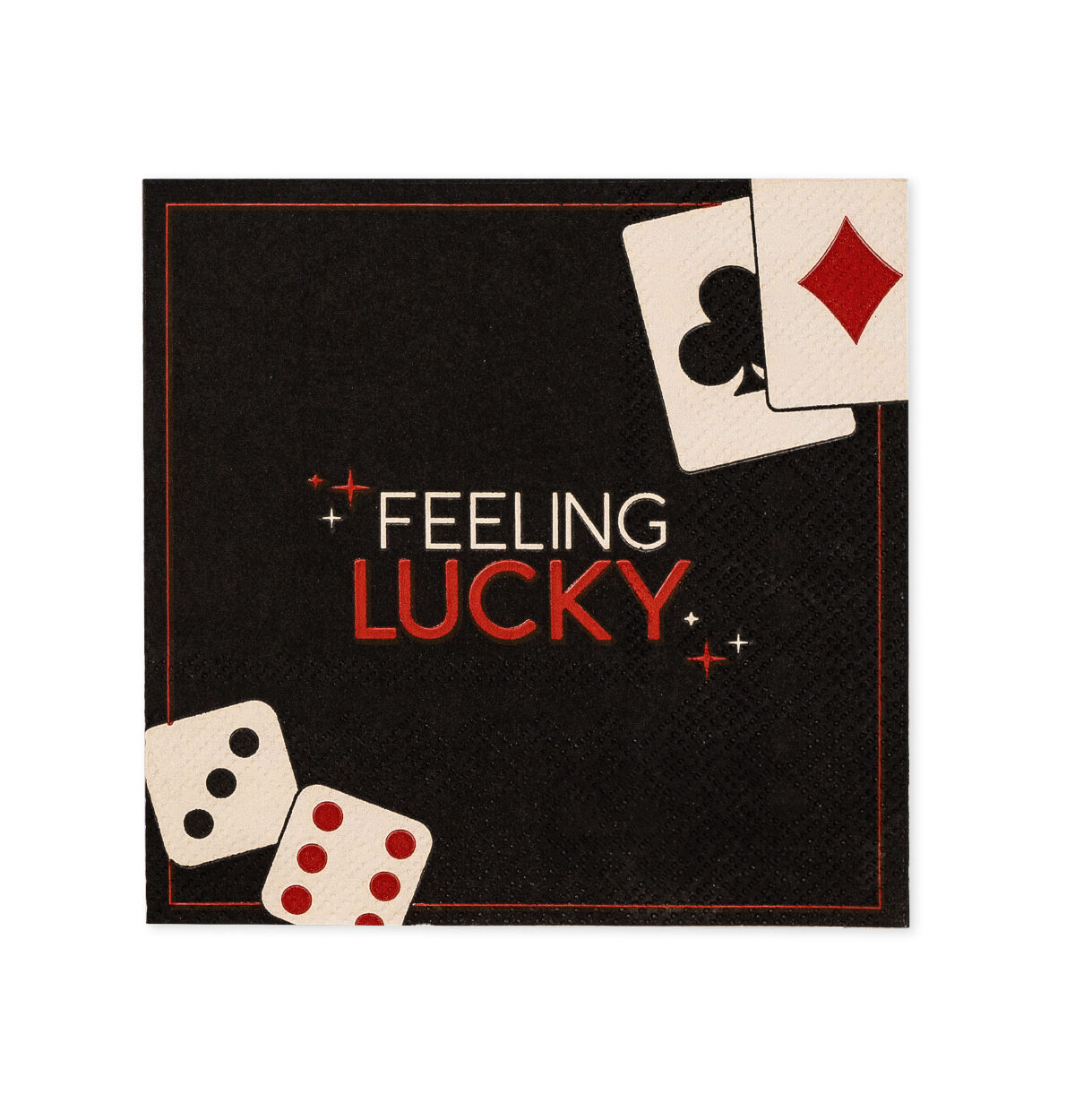 Casino Feeling Lucky Beverage Napkin, 16ct.