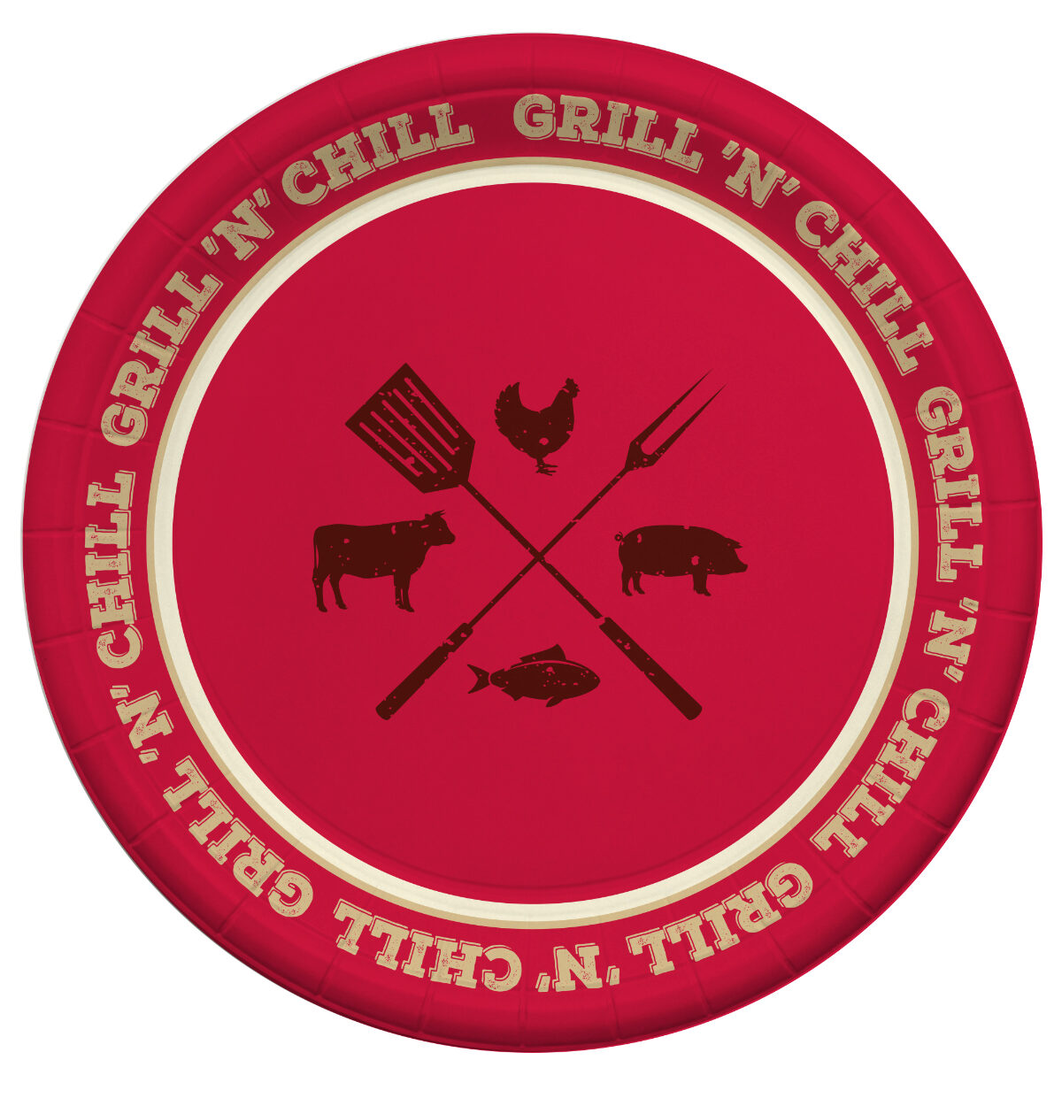 Summer Grill N Chill Lunch Plate 7", 8ct. BBQ
