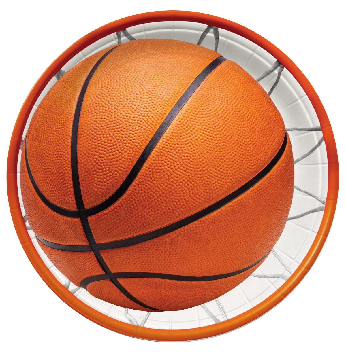 Basketball 9" Plate, 8ct.