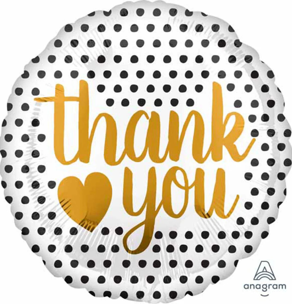 18" HX Thank You Modern Dots Balloon #290