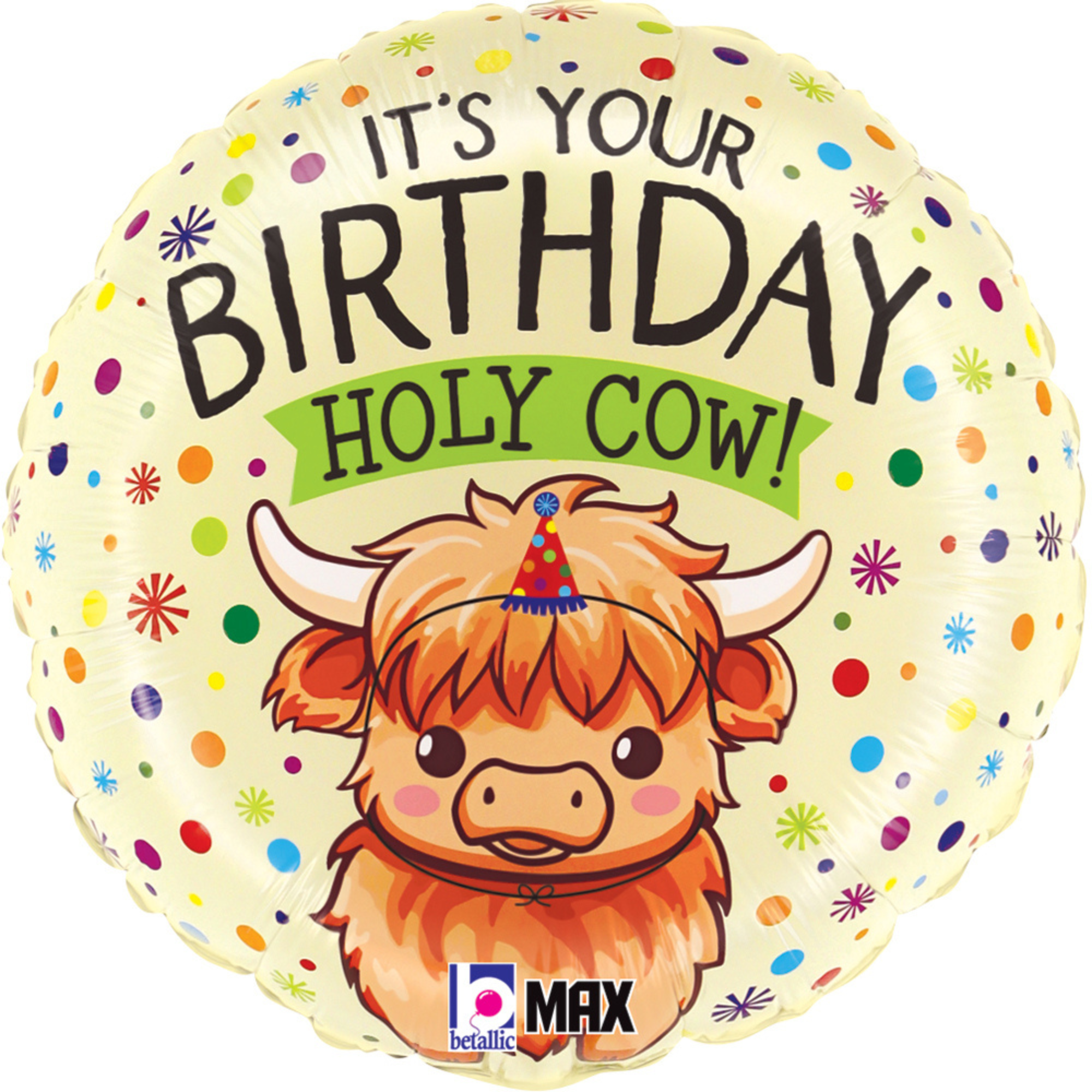 Untitled-Design-1-22-.png 18" PKG HBD HIGHLAND HOLY COW BIRTHDAY BALLOON - Image 1