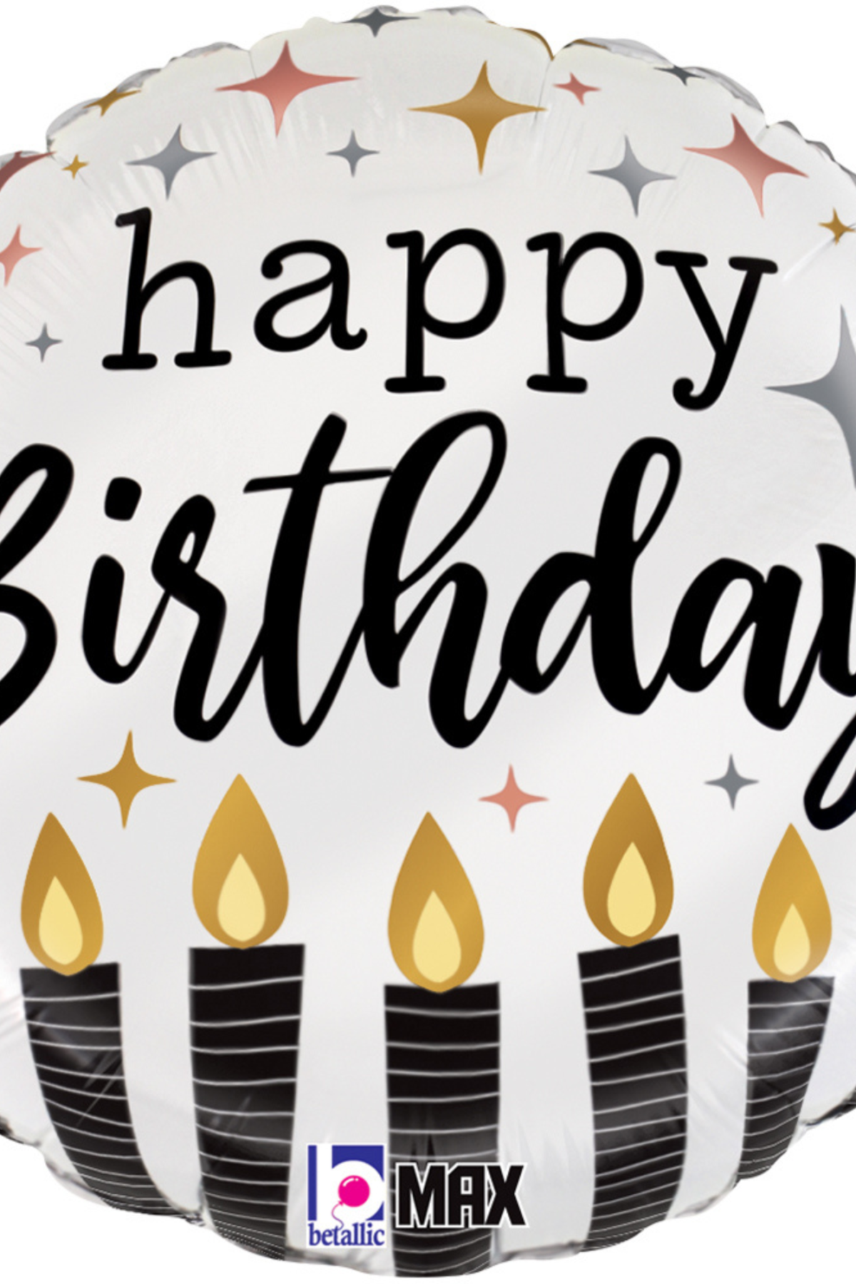 18" Satin Metallic Birthday Candles Balloon #226
