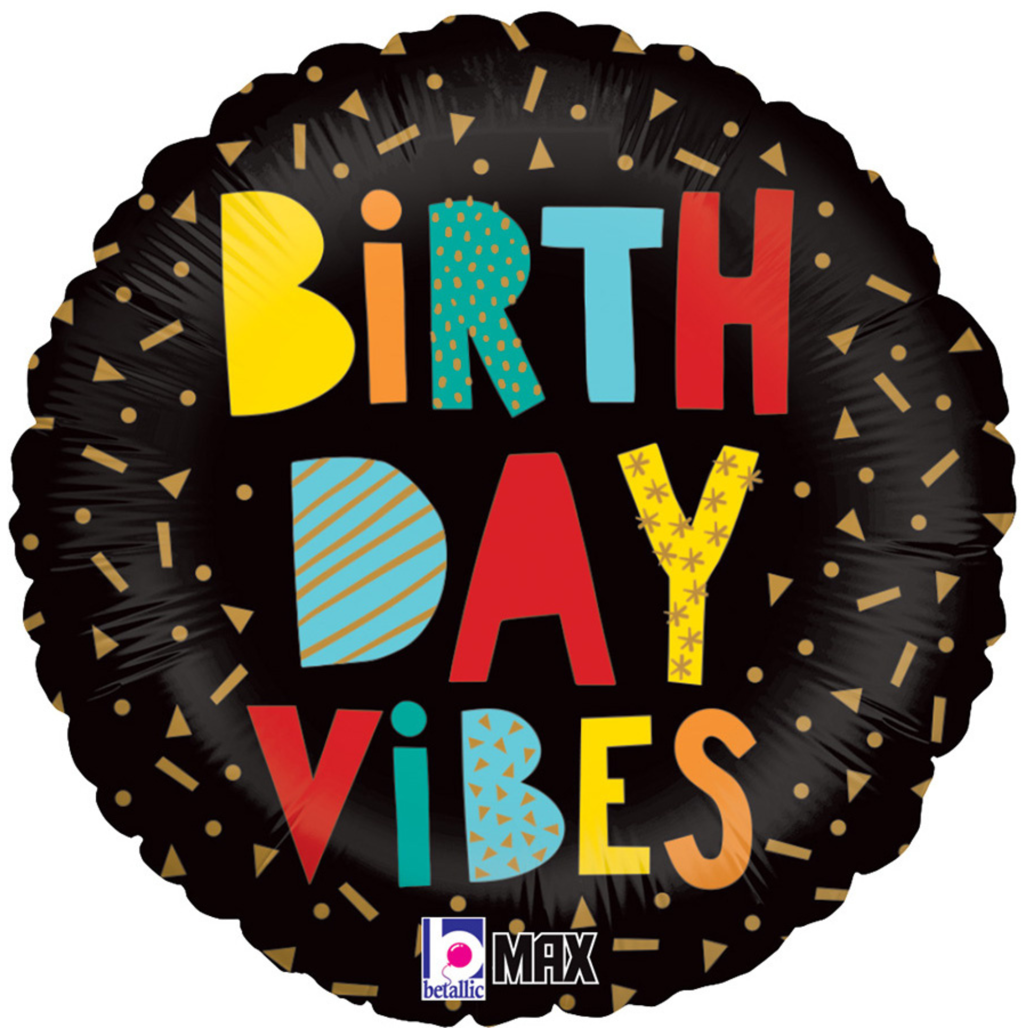 Untitled-Design-1-26-.png 18" Birthday Vibes Balloon #233 - Image 1