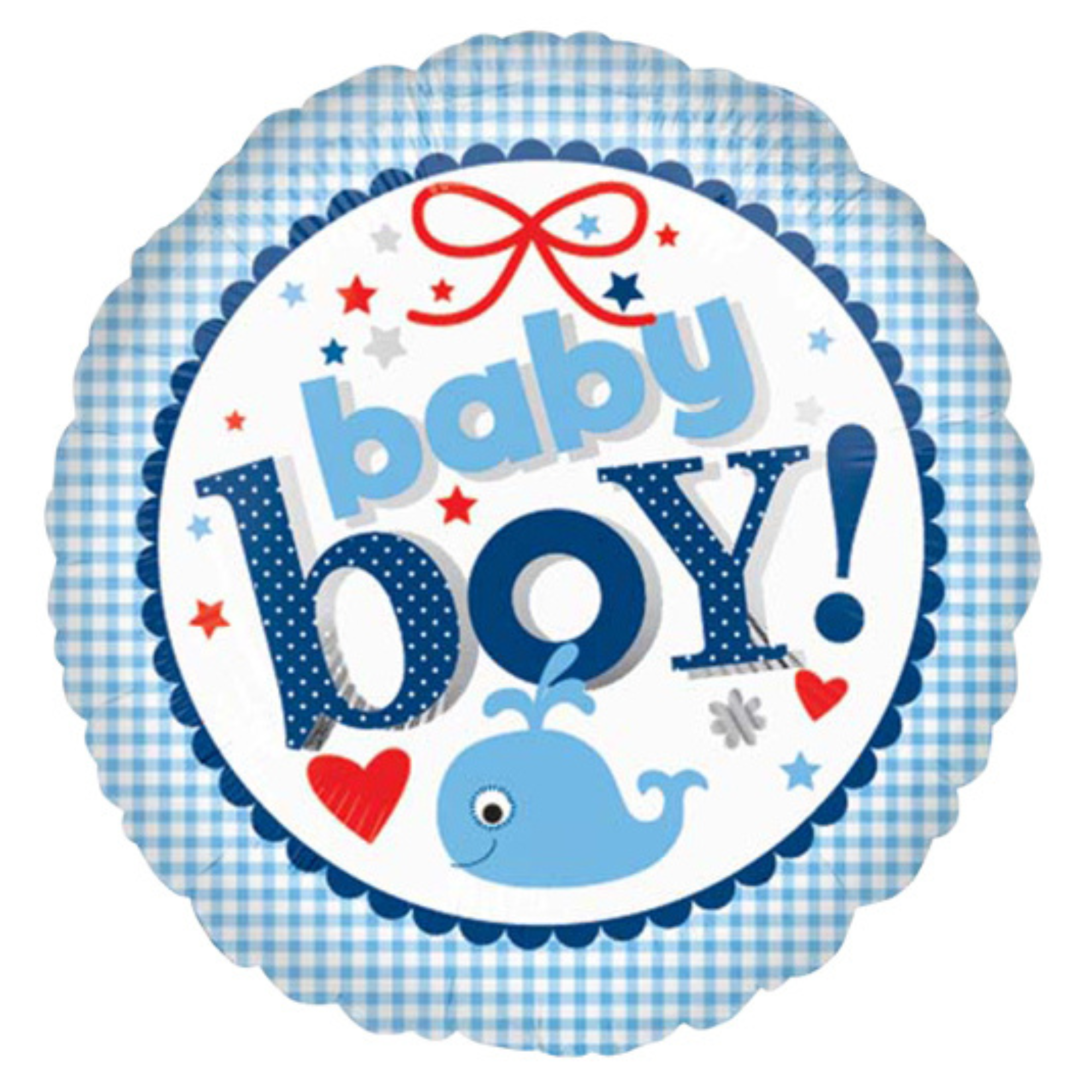 Untitled-Design-1-31-.png 18" Baby Boy Gingham Balloon #153 - Image 1