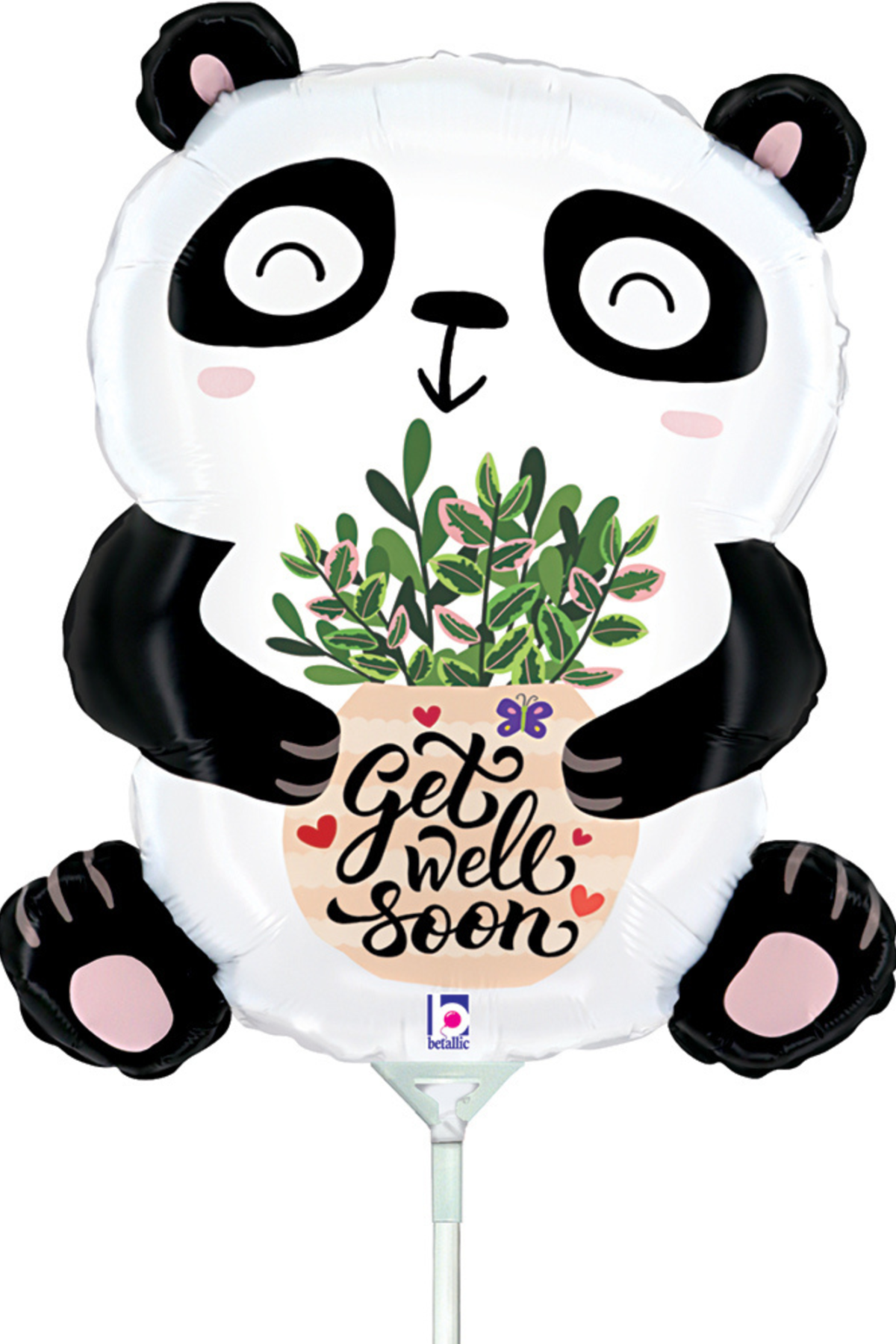 30" Get Well Soon Panda Balloon