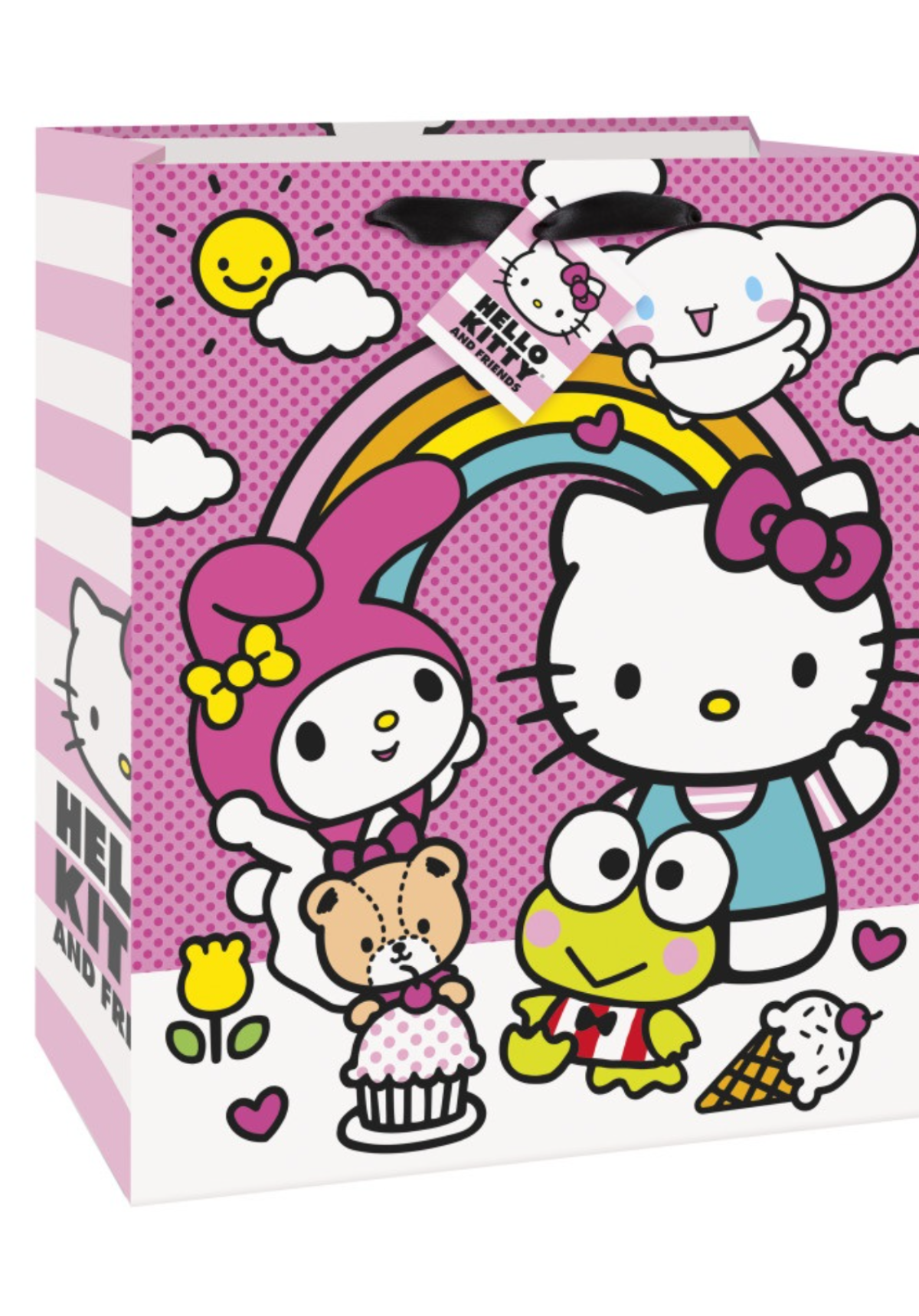Hello Kitty and Friends Large Gift Bag with Ribbon Handle