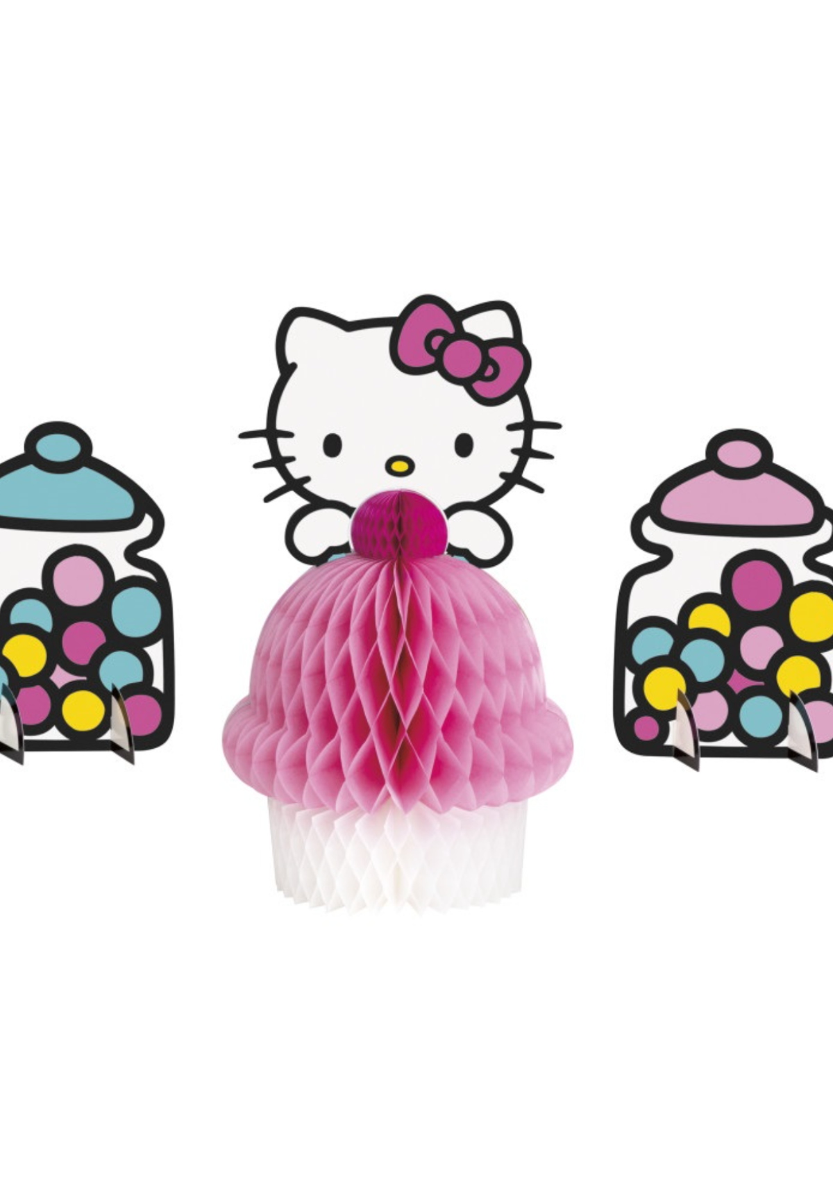 Hello Kitty and Friends Assorted Honeycomb Centerpiece Decorations 3ct.