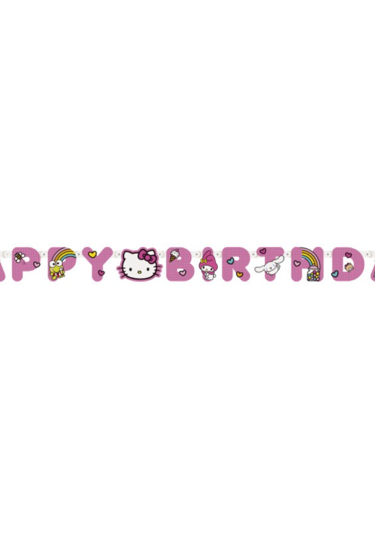 Hello Kitty and Friends "Happy Birthday" Jointed Banner 6.25ft.