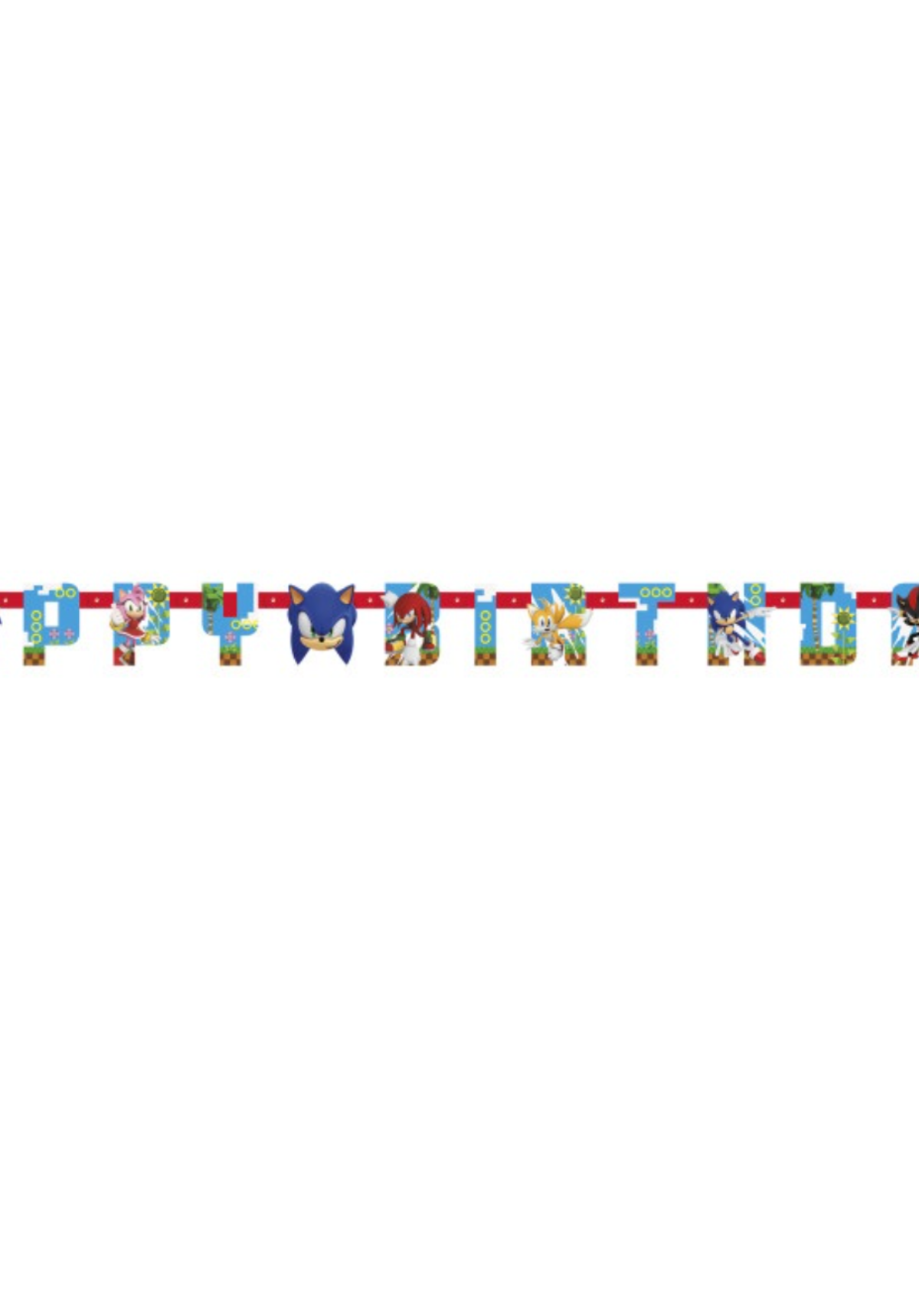 Sonic the Hedgehog "Happy Birthday" Jointed Banner 6.25 ft.