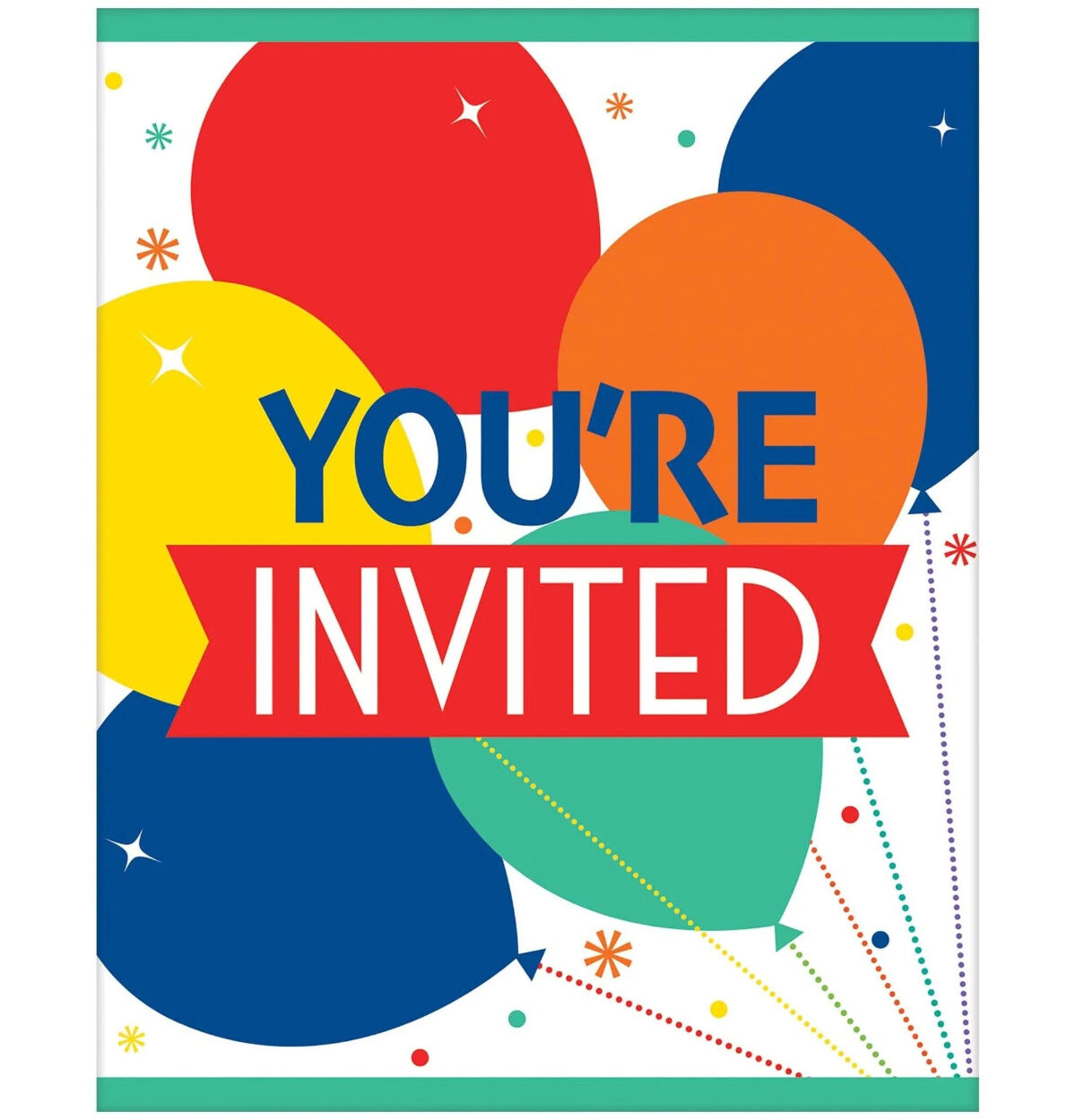 Balloon Fest Postcard Invitations 8ct.
