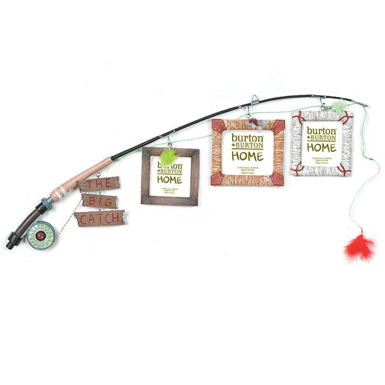 b-and-b-fishing-1.jpg THE BIG CATCH FISHING POLE FRAME - HAPPY FATHERS DAY GIFT - Image 1