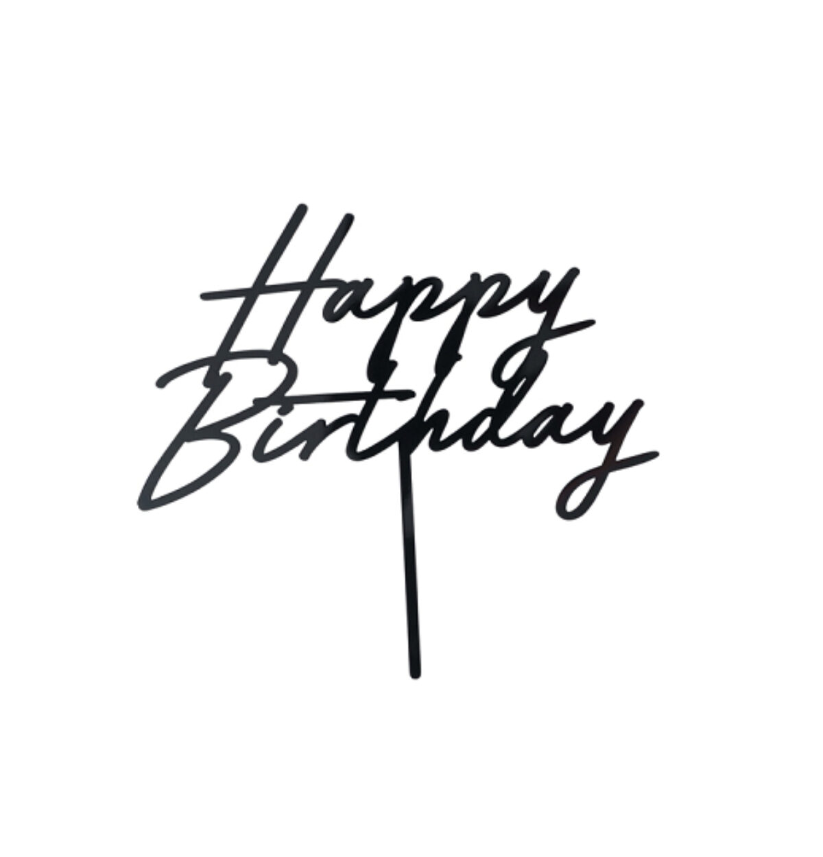 ACRYLIC CAKE TOPPER "HAPPY BIRTHDAY" (16.5CM)