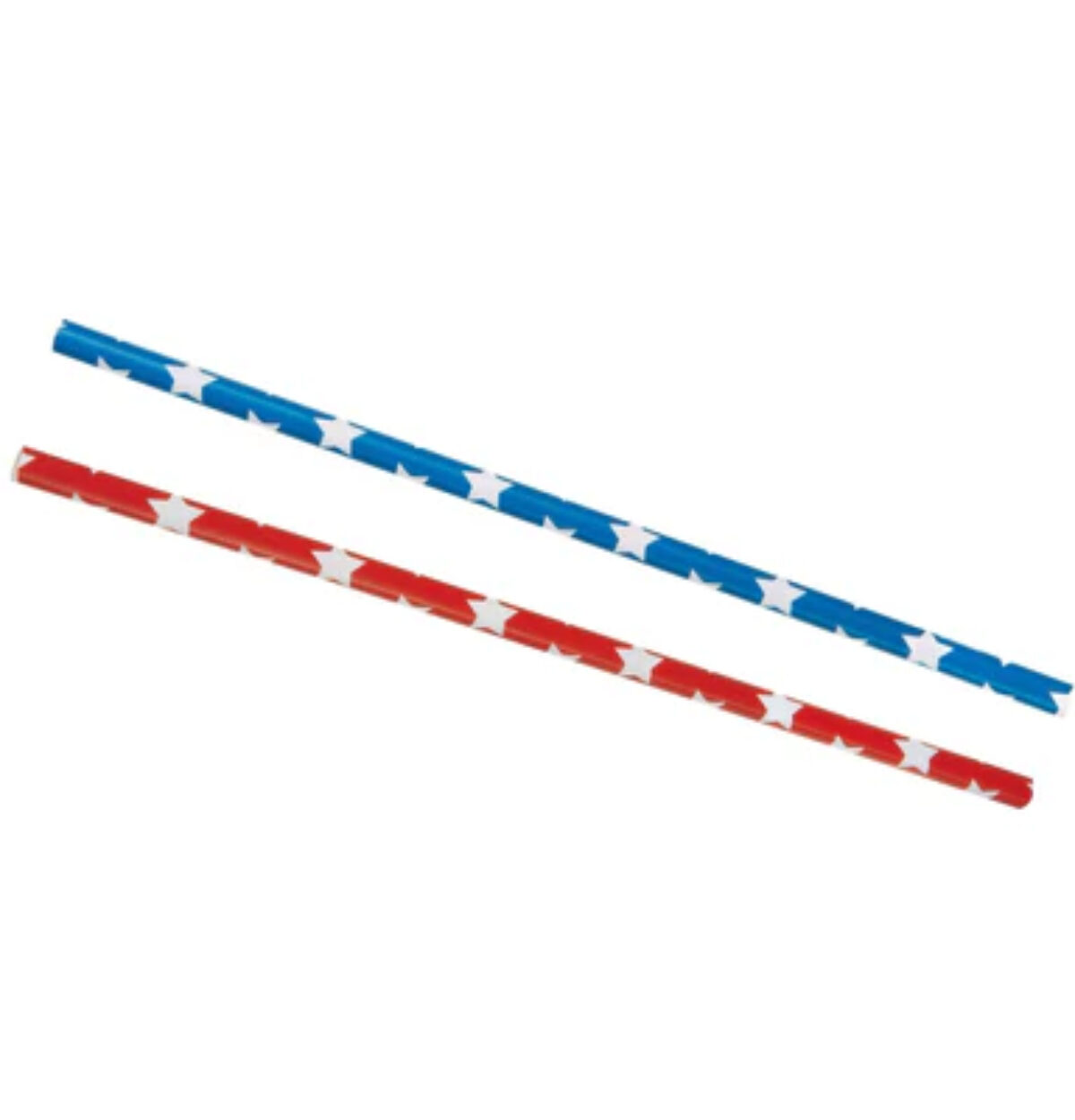 Red & Blue Stars Paper Straws 10ct.